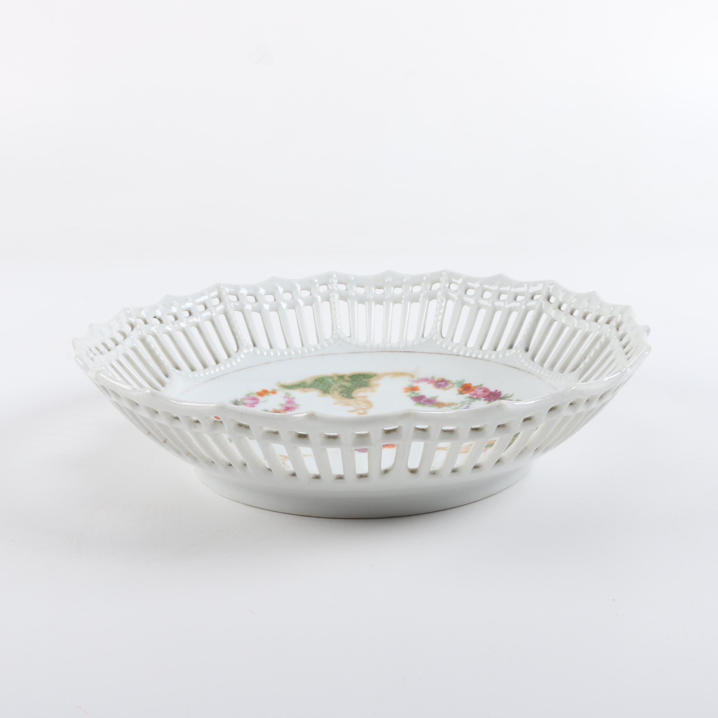 Vintage Porcelain Floral Bowl