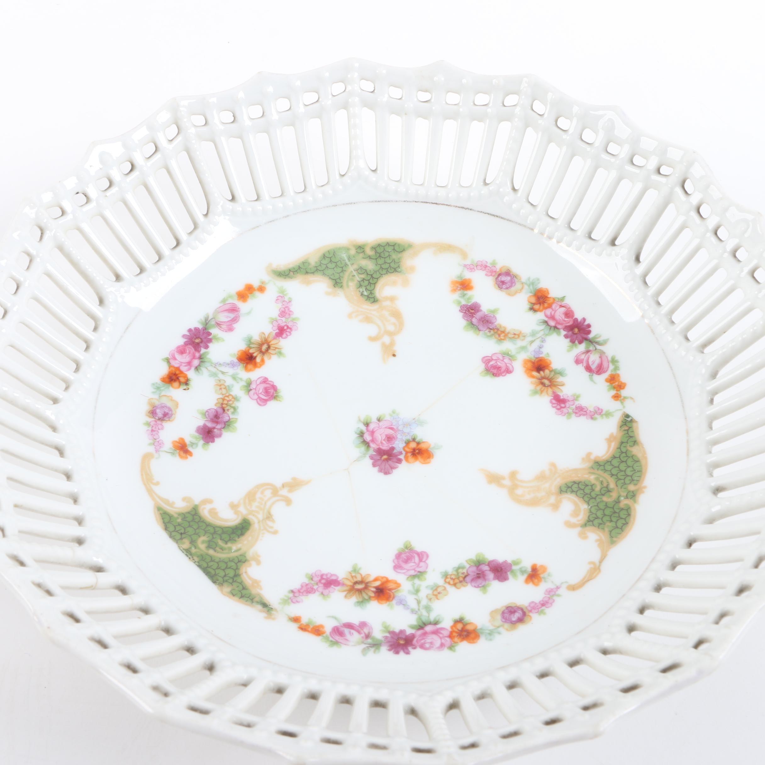 Vintage Porcelain Floral Bowl