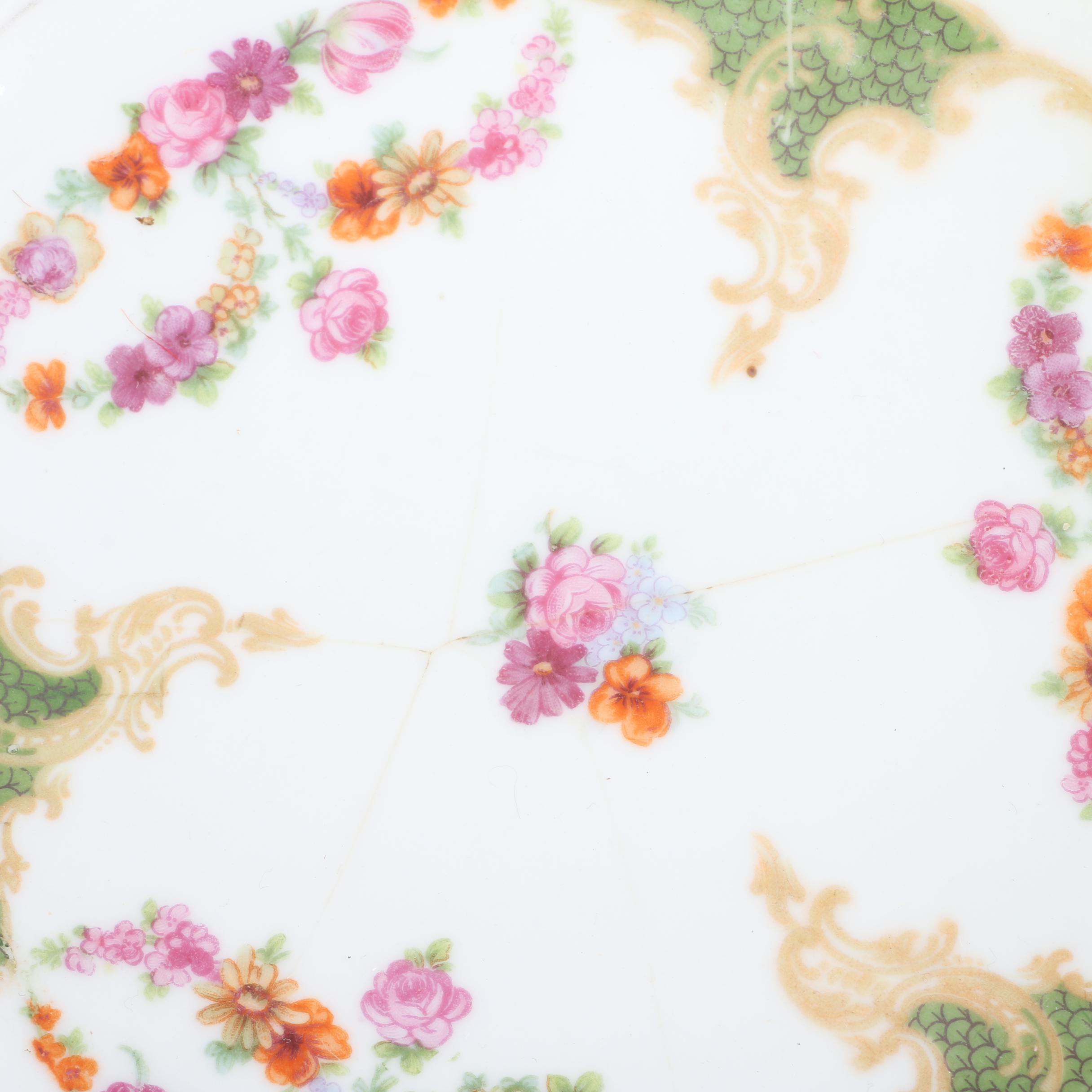 Vintage Porcelain Floral Bowl