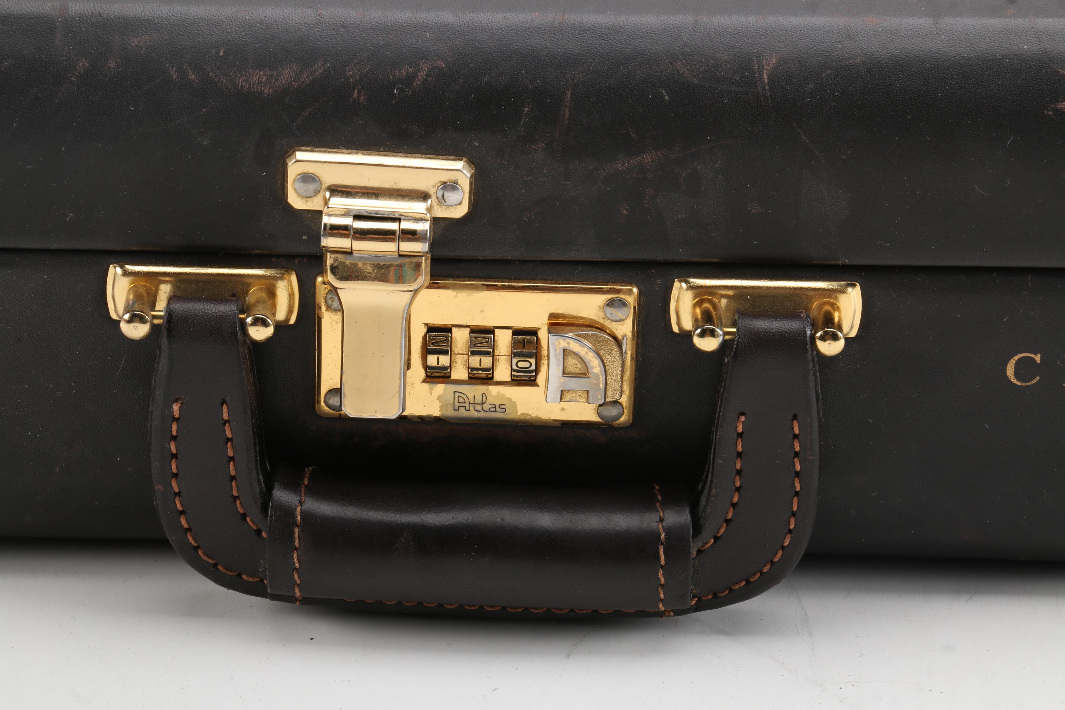 Presto Leather Hardshell Locking Briefcase