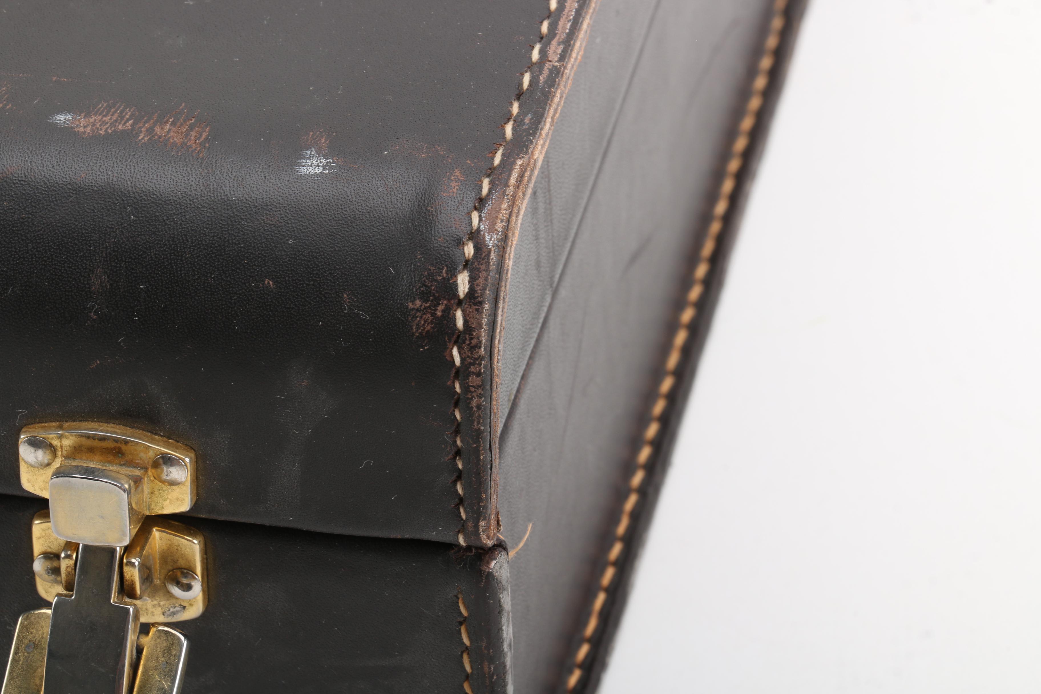 Presto Leather Hardshell Locking Briefcase