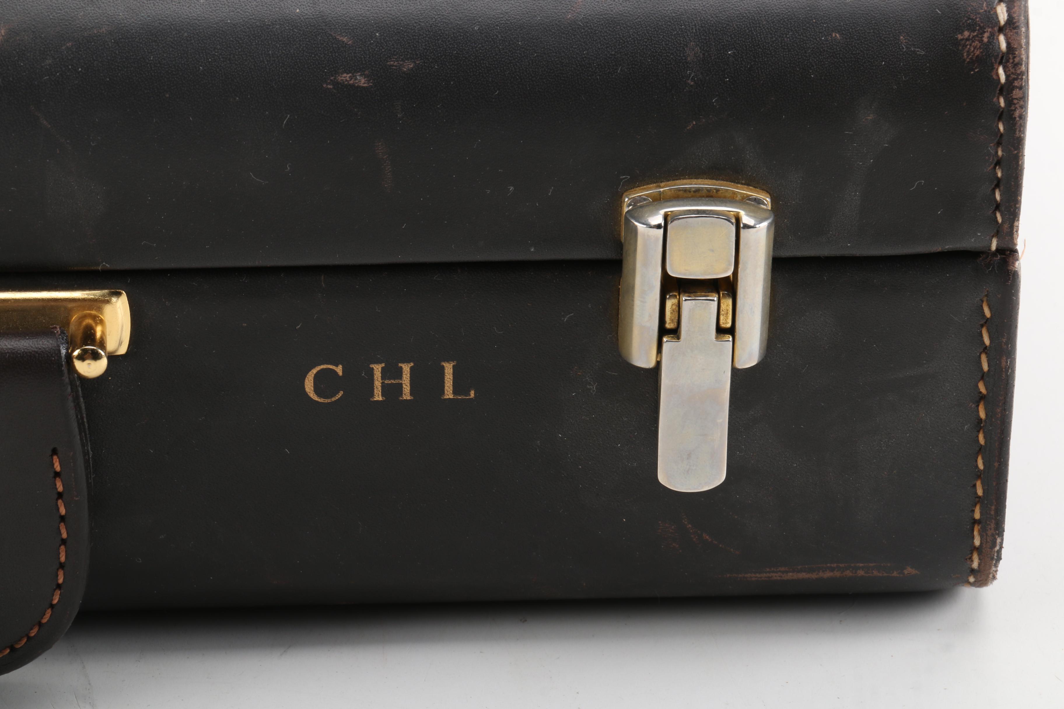 Presto Leather Hardshell Locking Briefcase