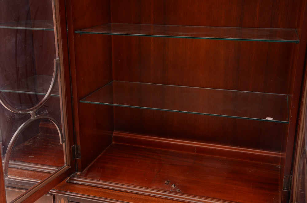 Vintage Mahogany Breakfront China Cabinet