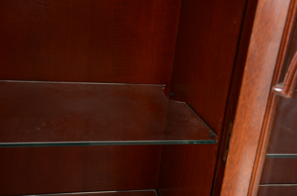 Vintage Mahogany Breakfront China Cabinet