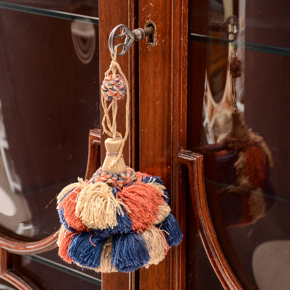 Vintage Mahogany Breakfront China Cabinet