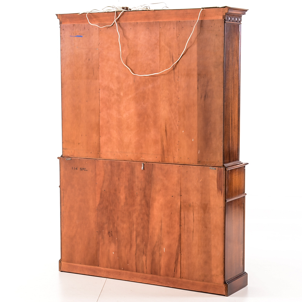 Vintage Mahogany Breakfront China Cabinet