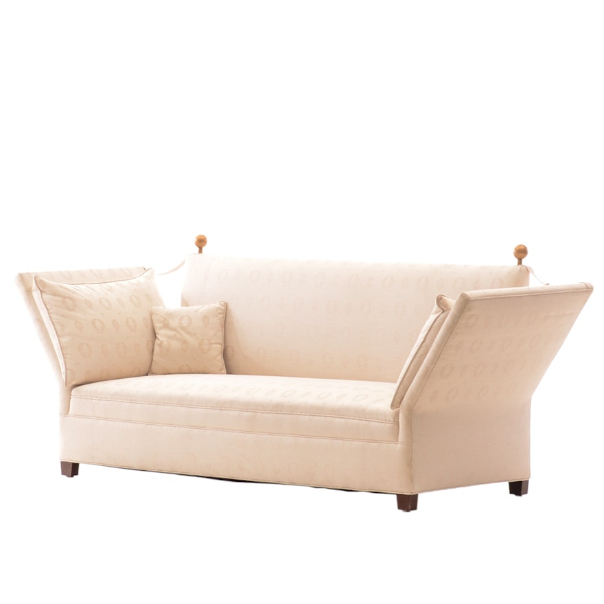 Ivory-Upholstered "Knole" Style Sofa