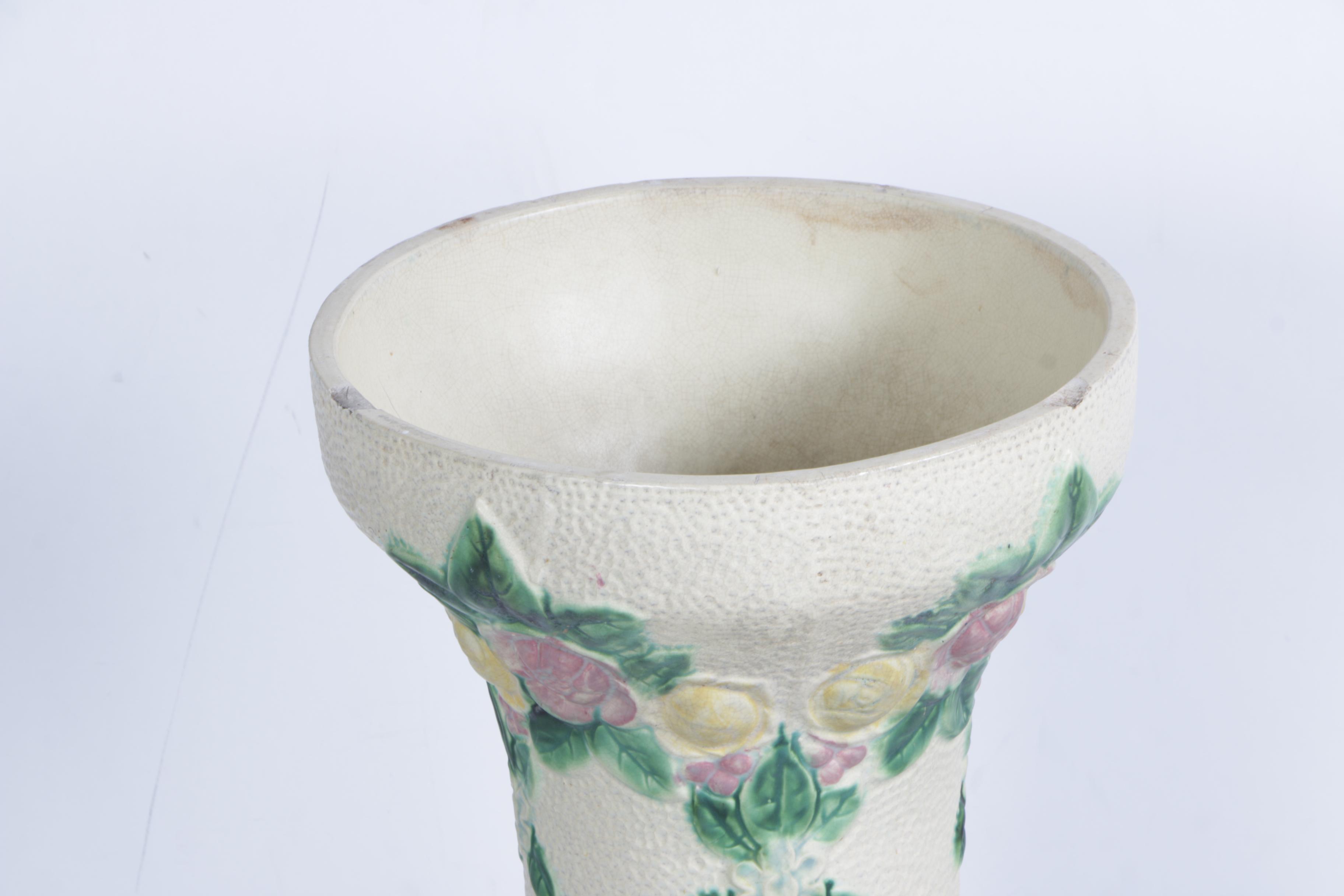 Vintage Ceramic Floral Umbrella Stand