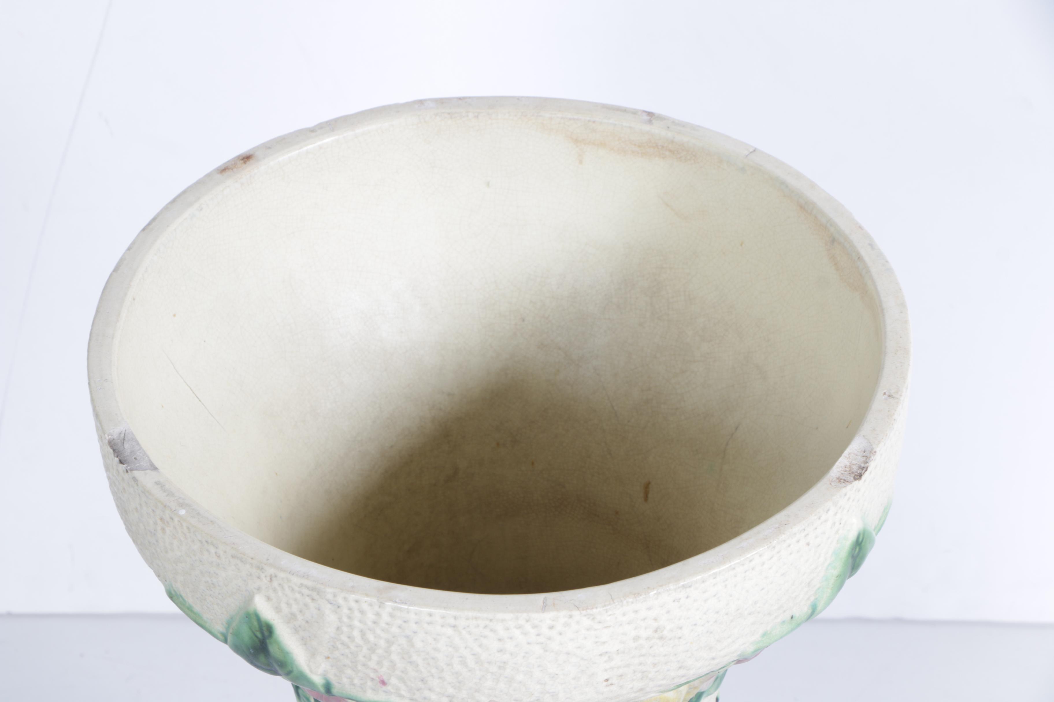 Vintage Ceramic Floral Umbrella Stand