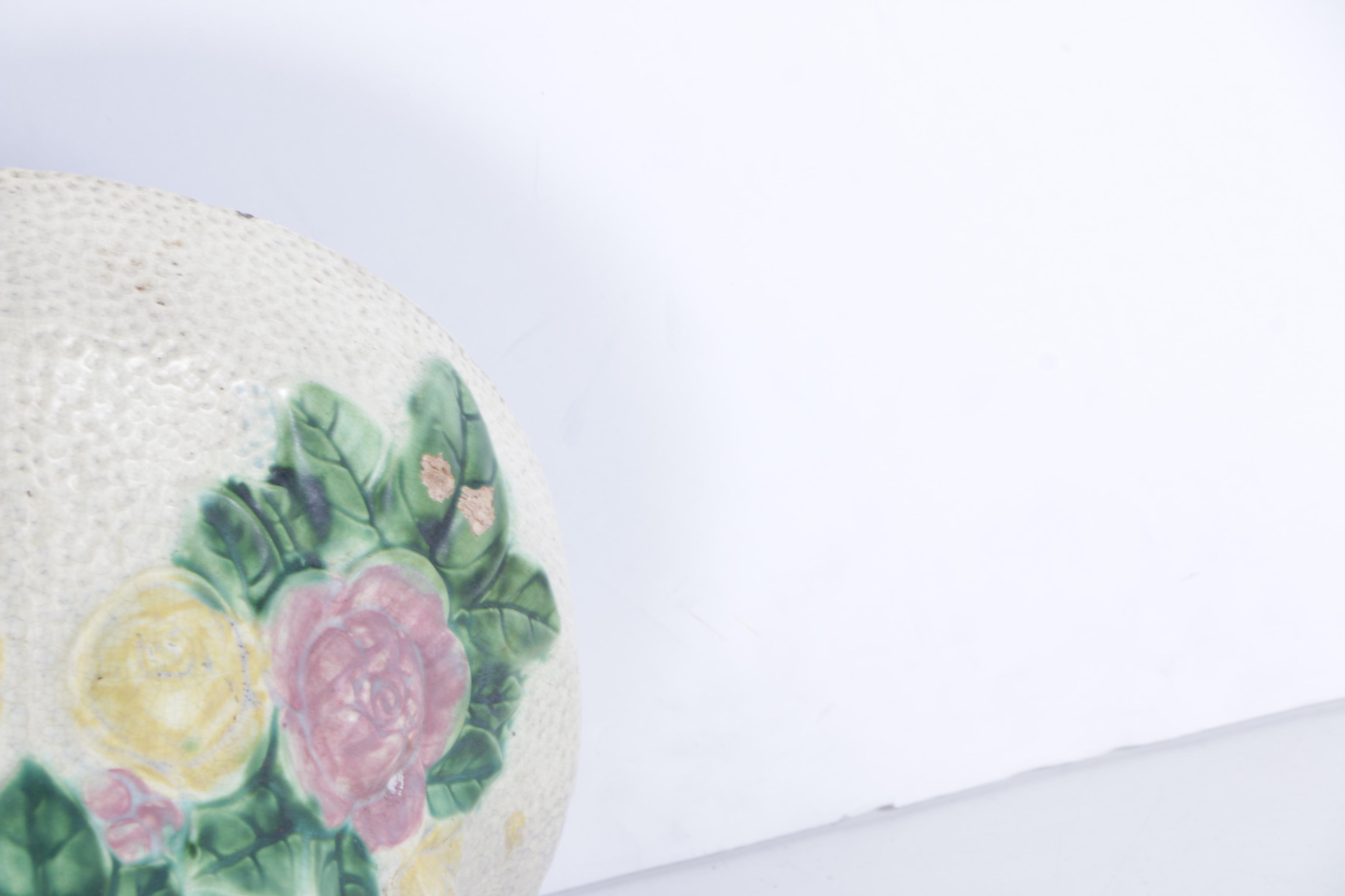 Vintage Ceramic Floral Umbrella Stand