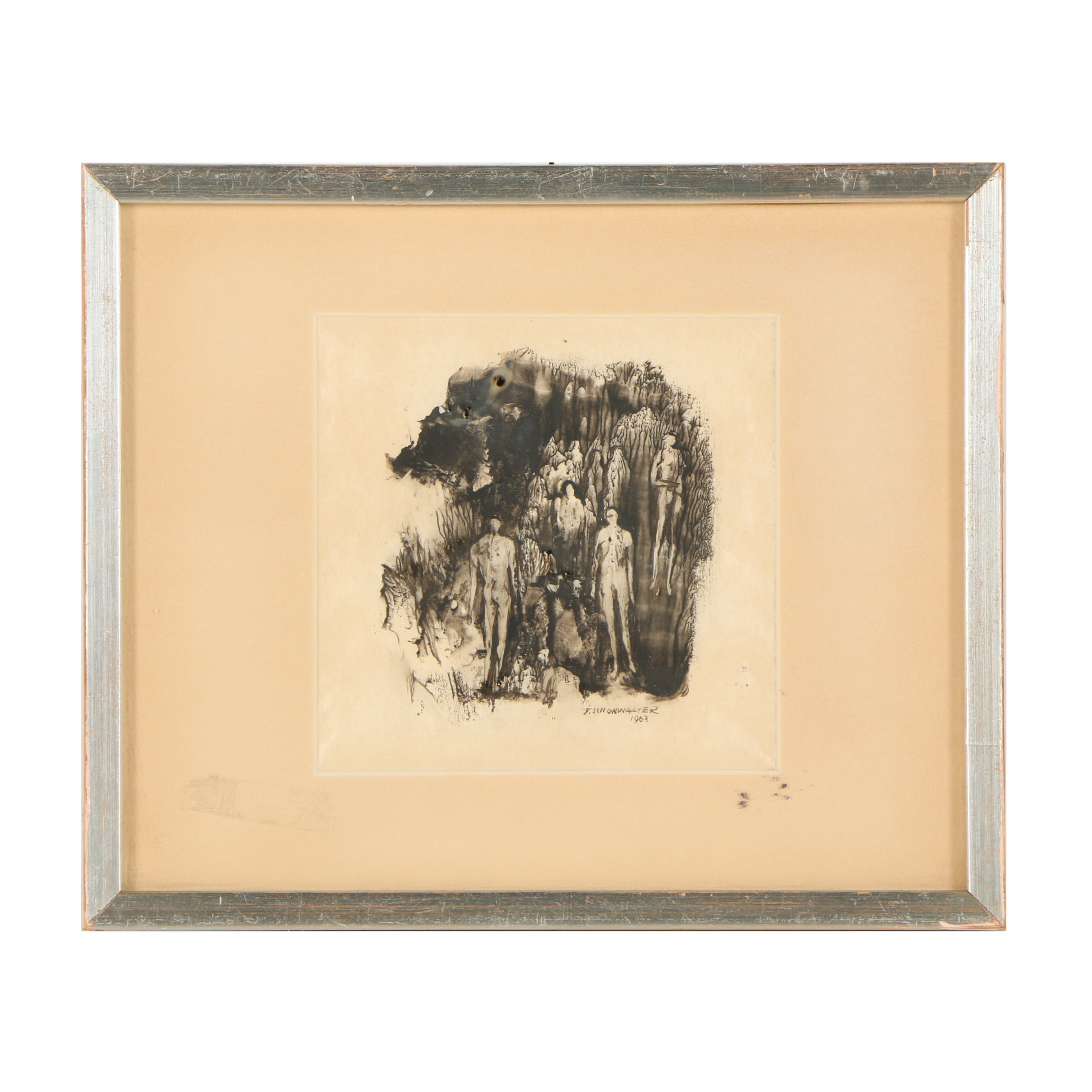 Jean Schonwalter Oil Painting on Paper "The Return"