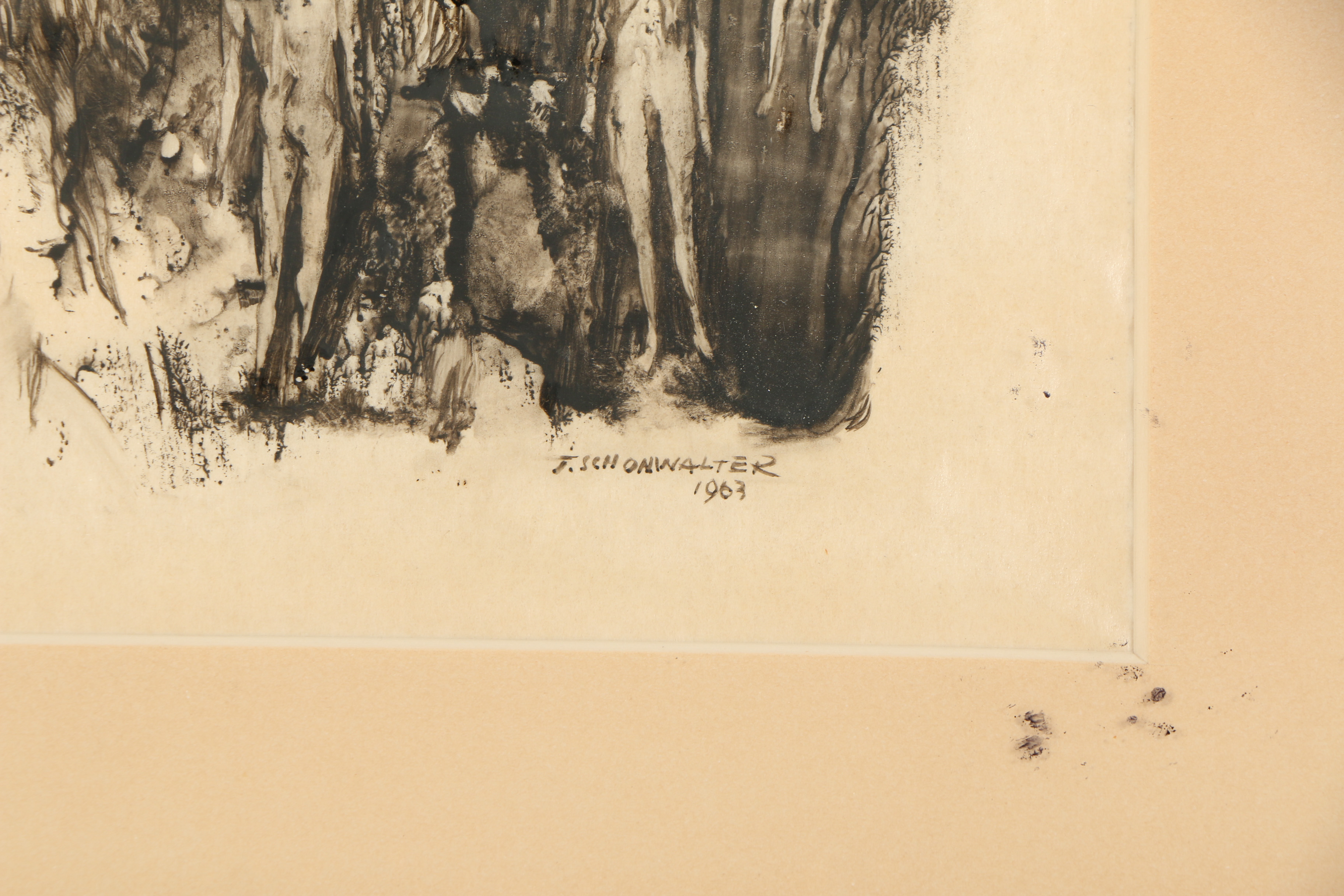 Jean Schonwalter Oil Painting on Paper "The Return"