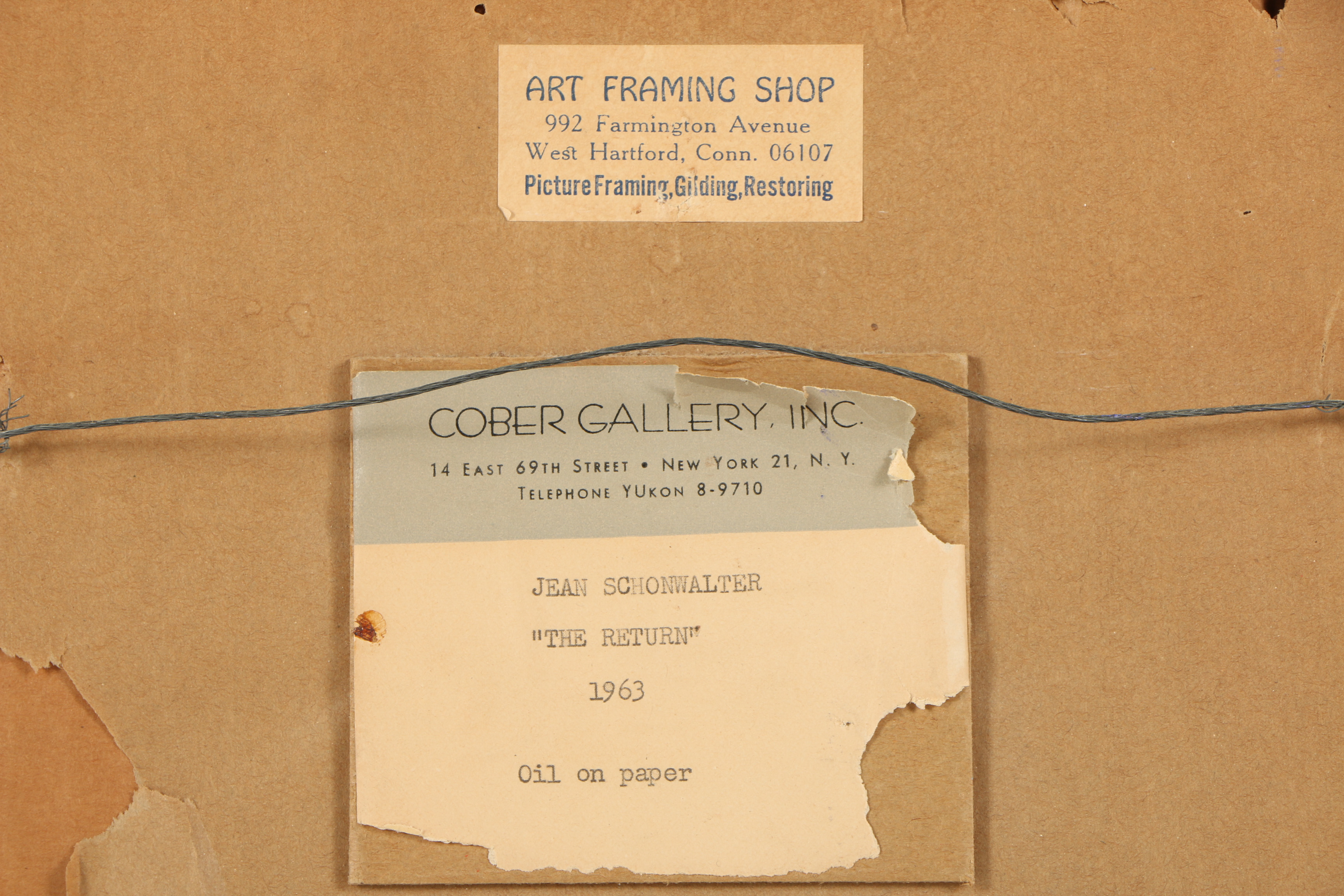 Jean Schonwalter Oil Painting on Paper "The Return"