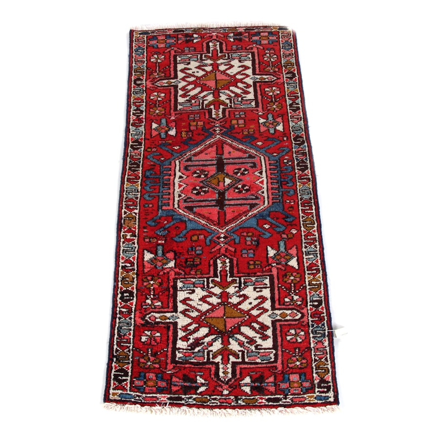 Hand-Knotted Persian Karaja Accent Rug