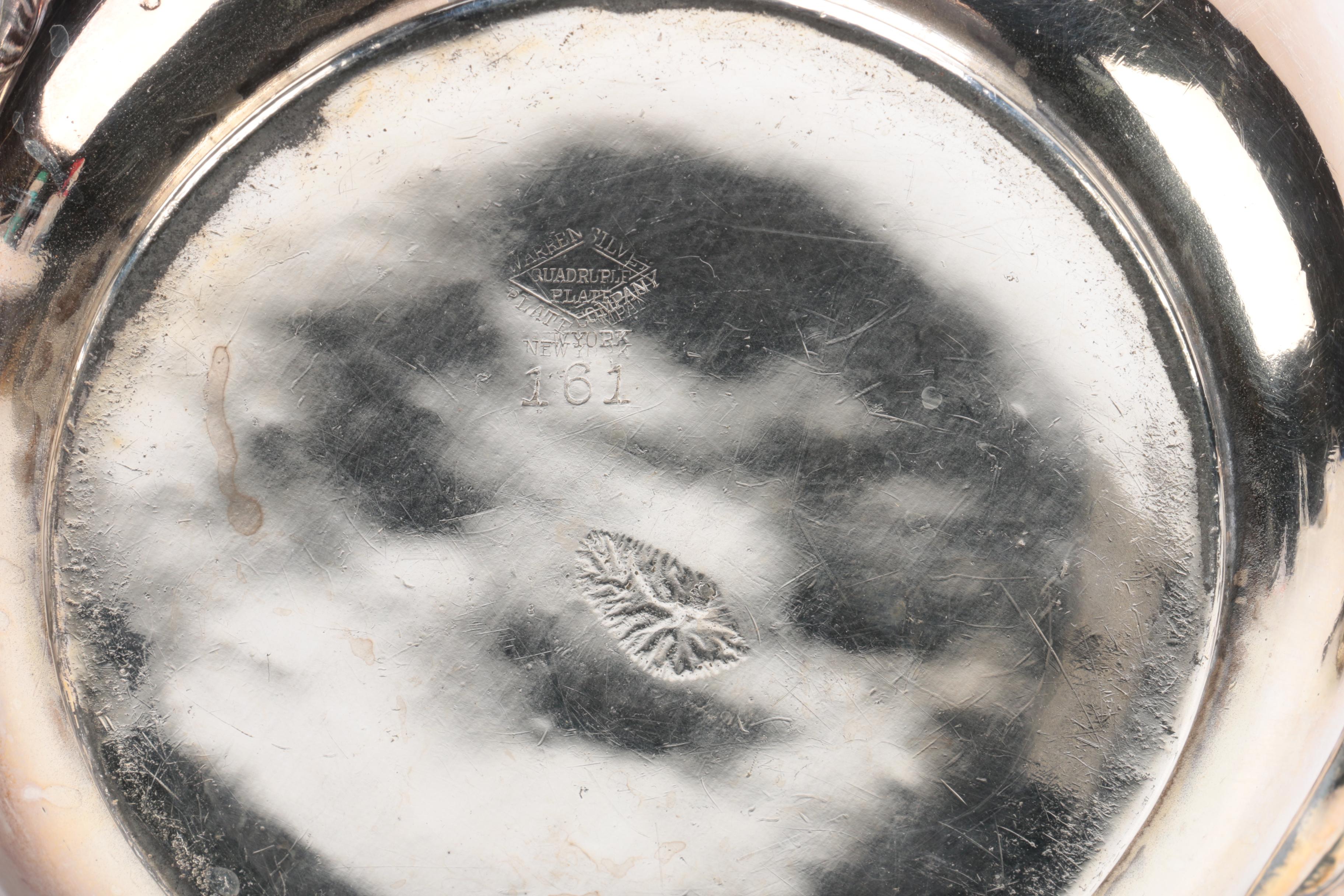 Warren Silver Plate Co. Silver Plate Teapot and Other Serveware