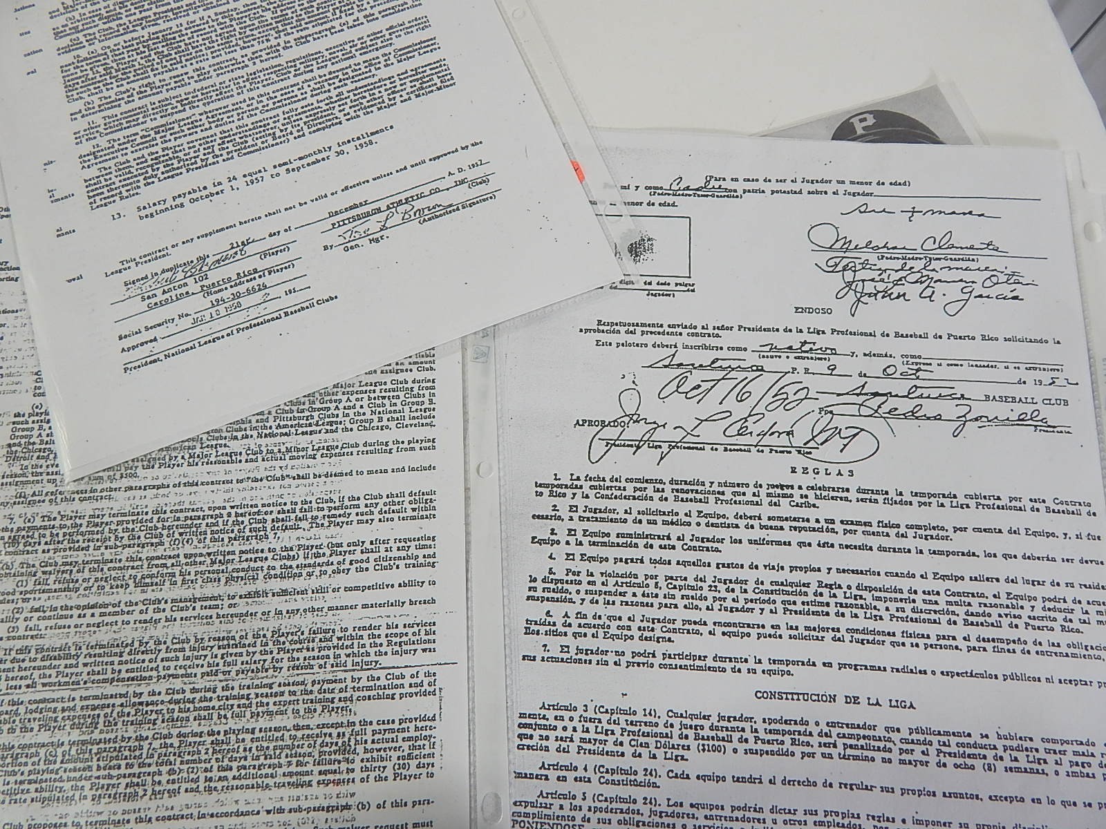 Roberto Clemente Collectibles with Starting Lineup, 1960s Topps Fold-Out