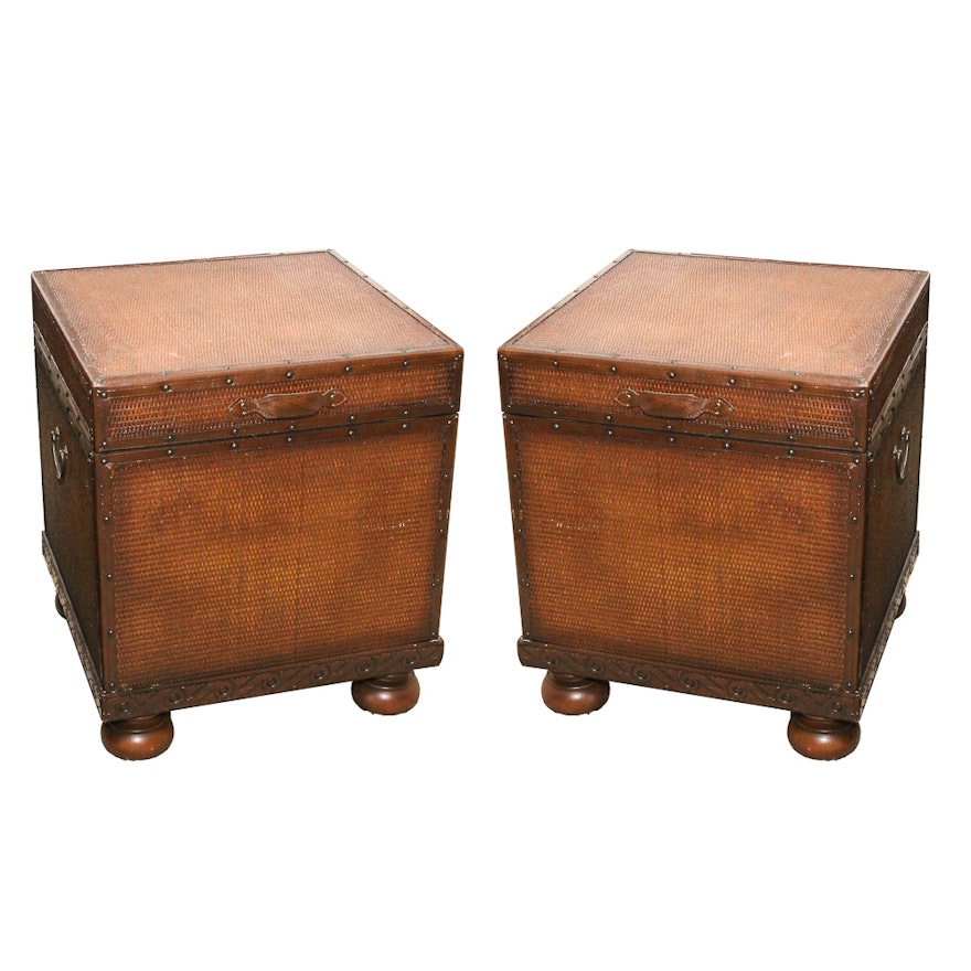 Pair of Storage Side Tables