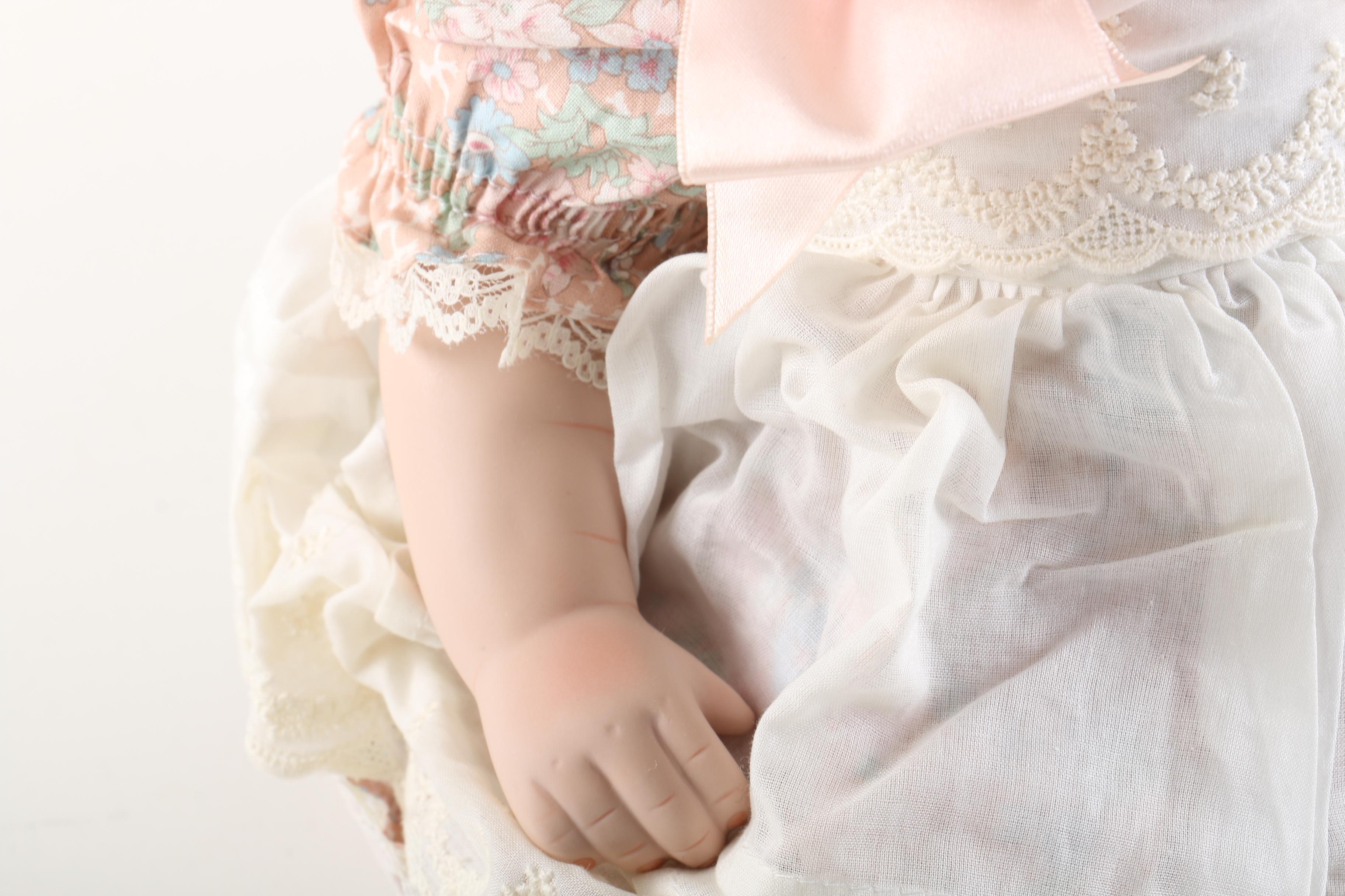 Hamilton Collection Signed "Jessica" and Danbury Mint "Sophie" Porcelain Dolls