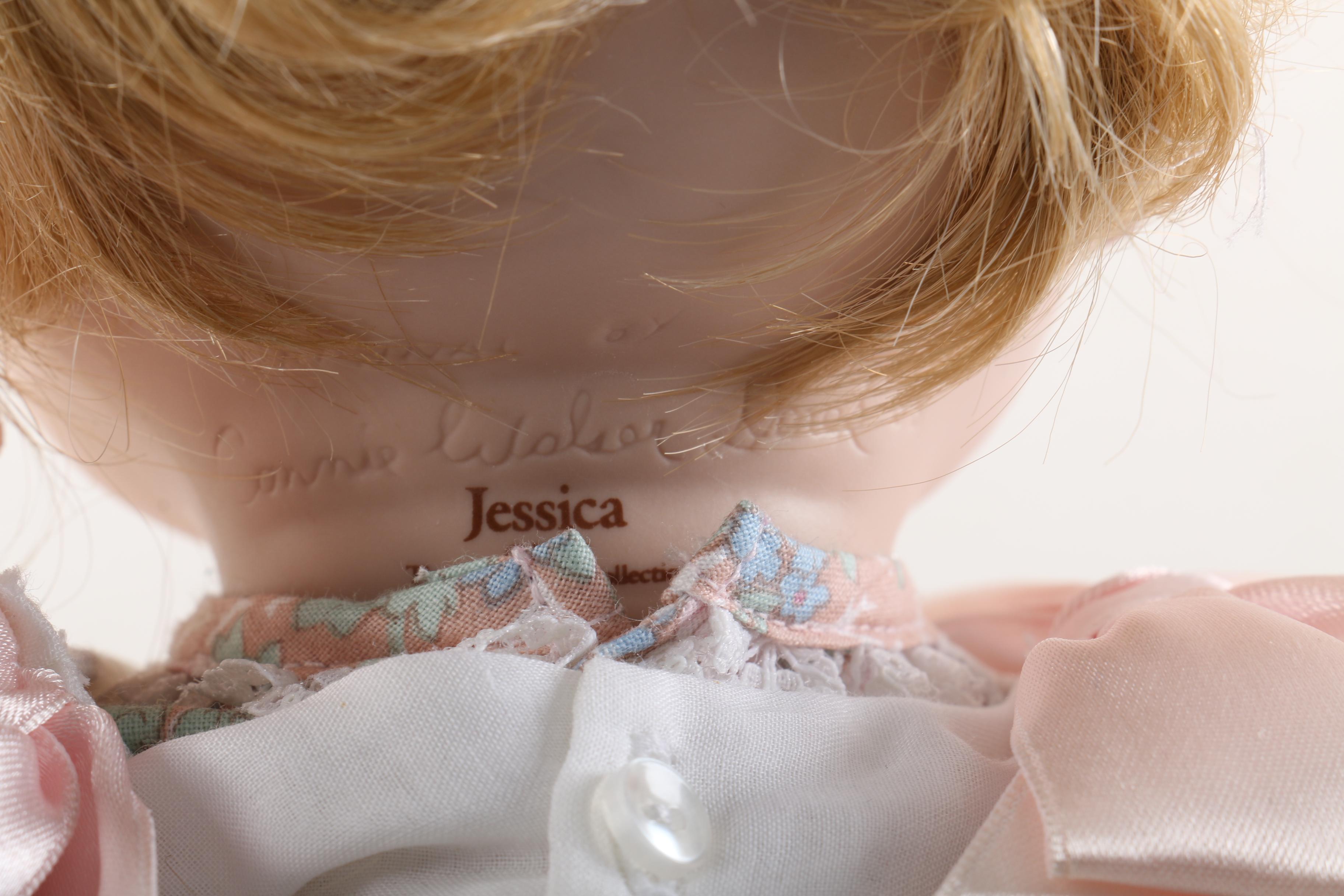 Hamilton Collection Signed "Jessica" and Danbury Mint "Sophie" Porcelain Dolls