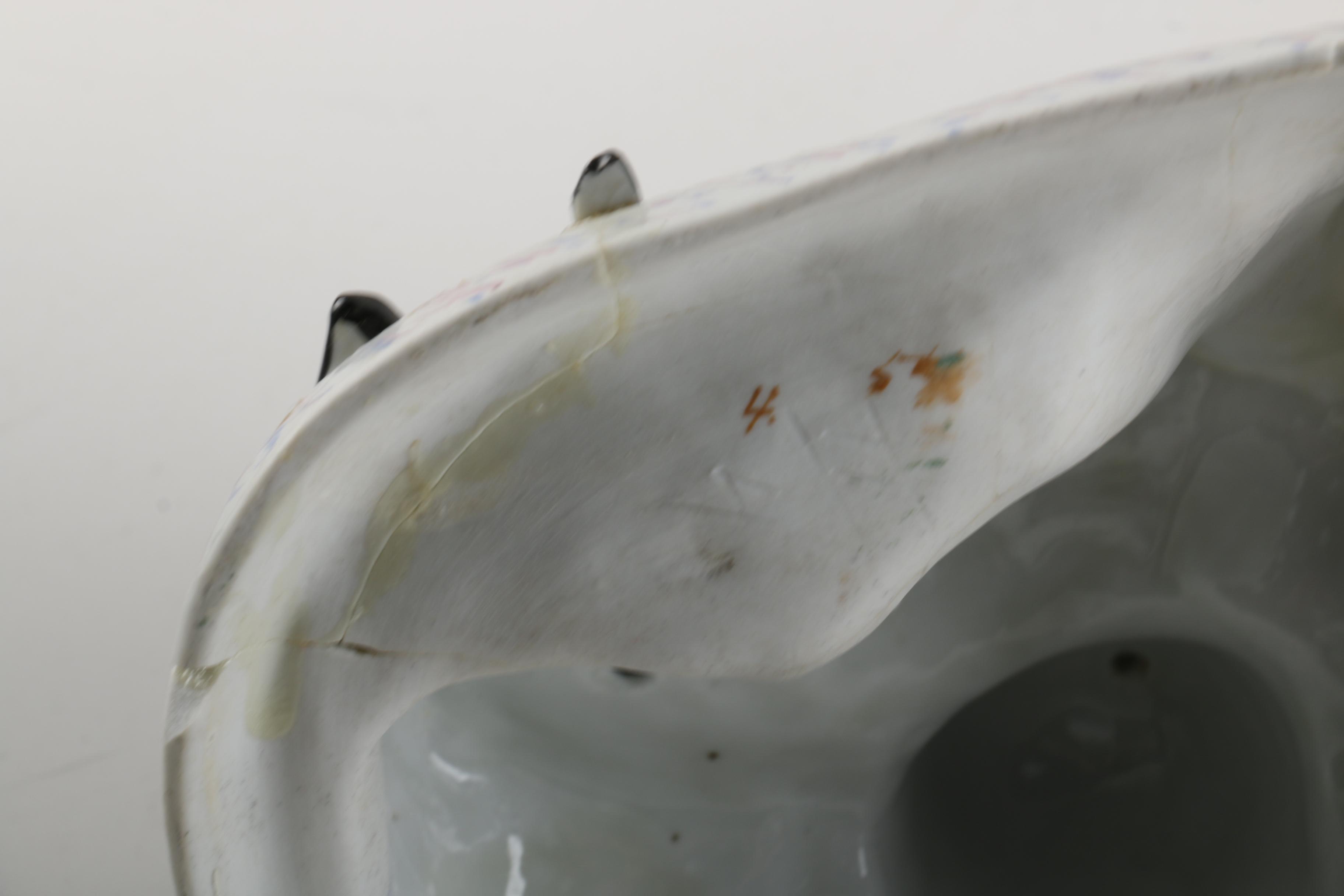 Antique Conta Boehme Porcelain Chess Players Ink Well Cover