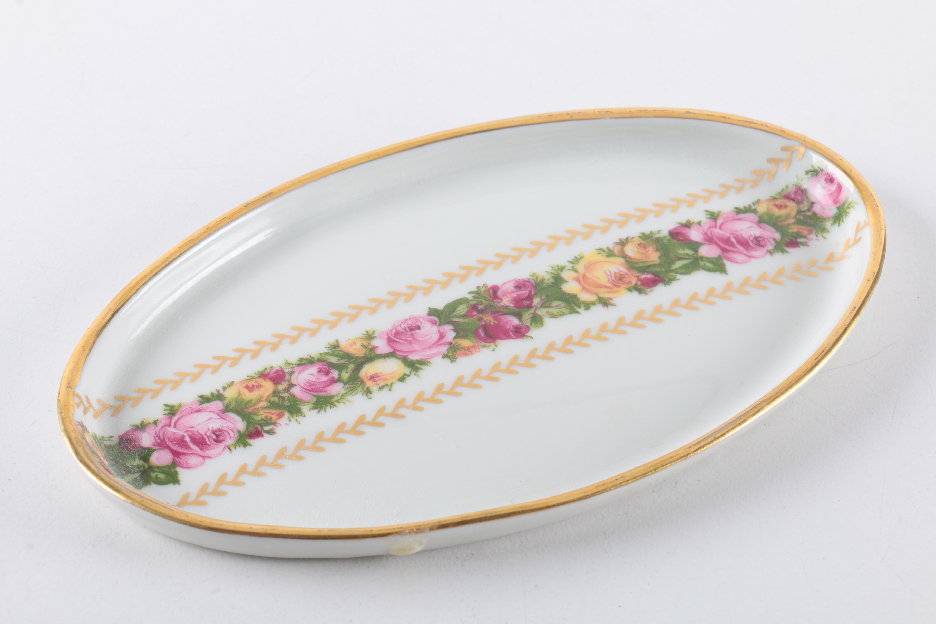 Limoges Porcelain Plates and Trinket Box