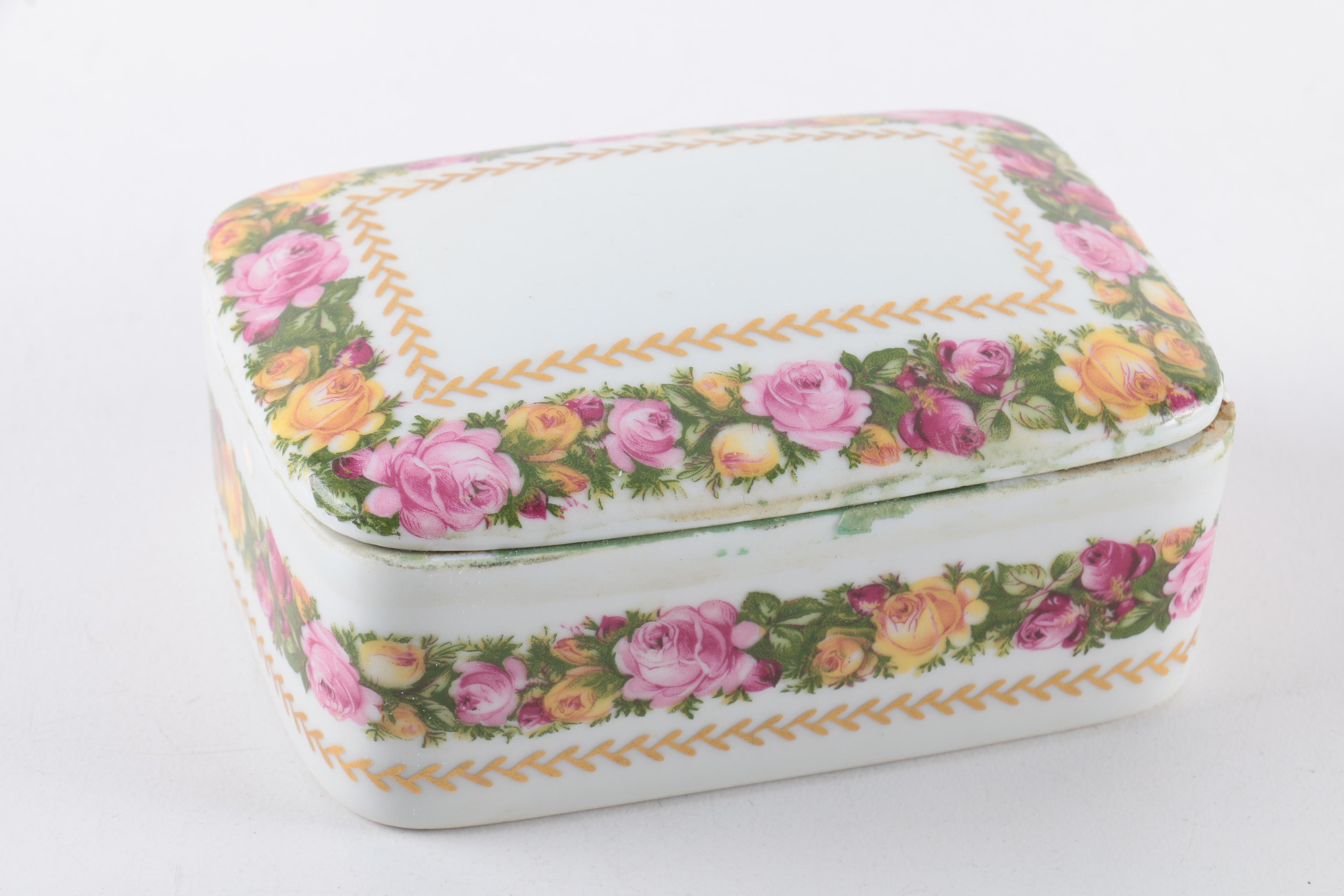 Limoges Porcelain Plates and Trinket Box