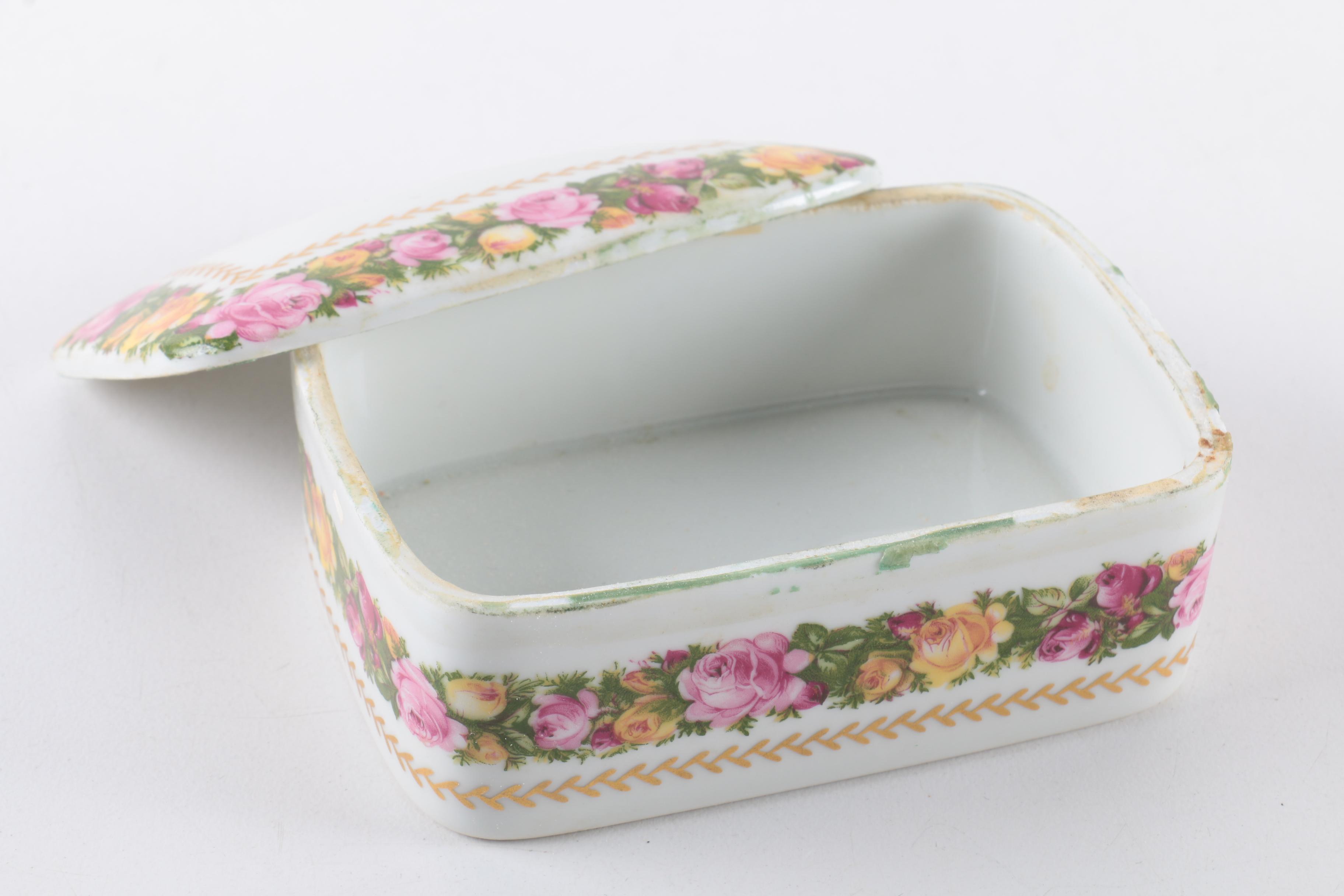 Limoges Porcelain Plates and Trinket Box