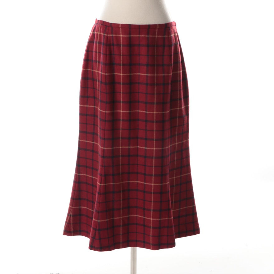 Women's Brooks Brothers Plaid Wool Skirt