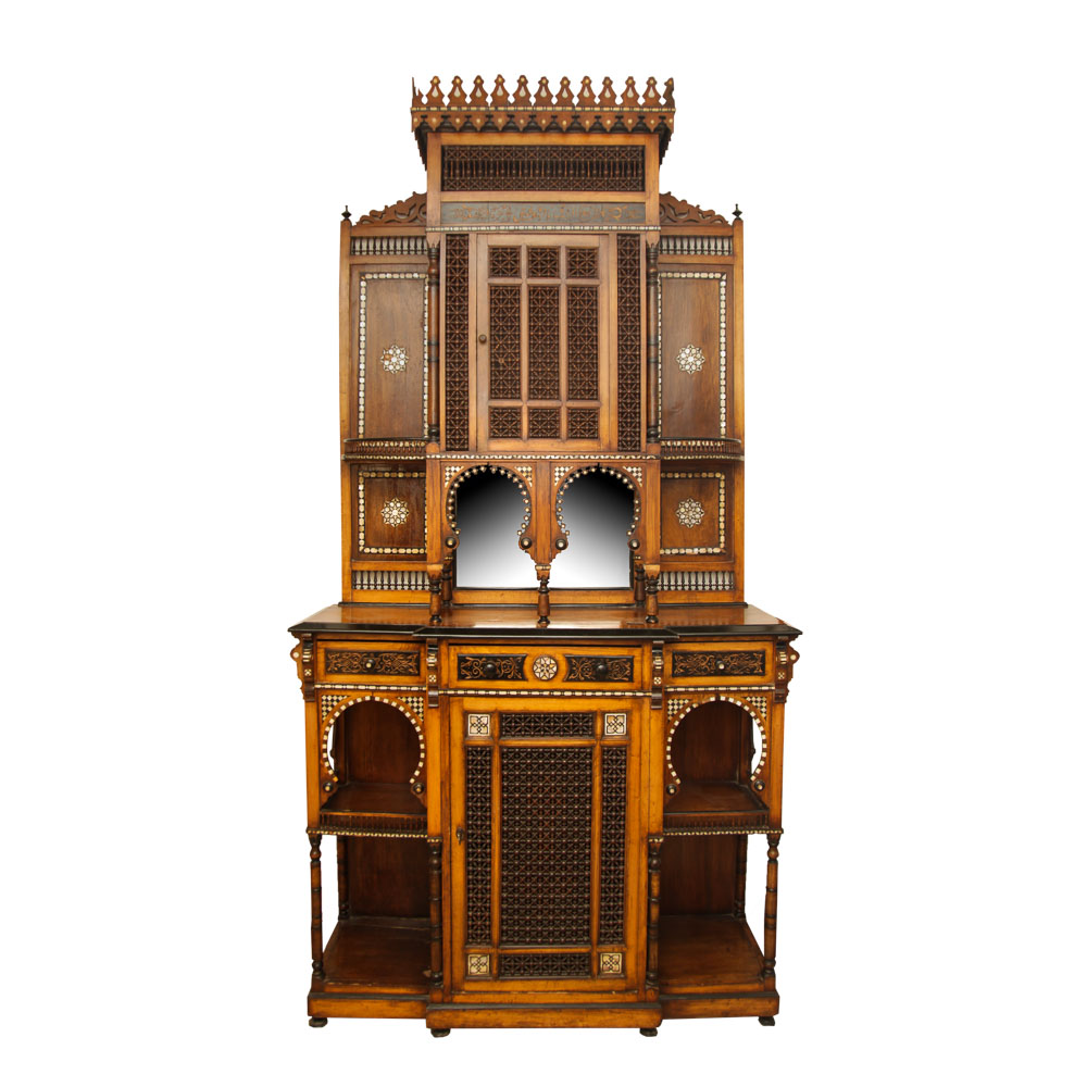 Antique Moroccan Inlaid Cabinet