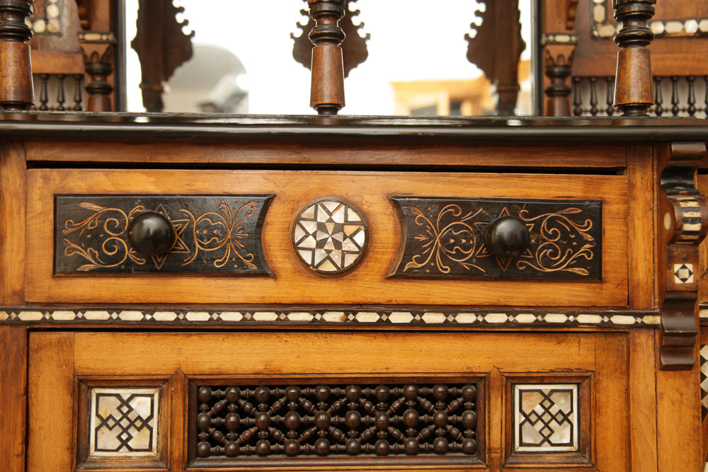 Antique Moroccan Inlaid Cabinet