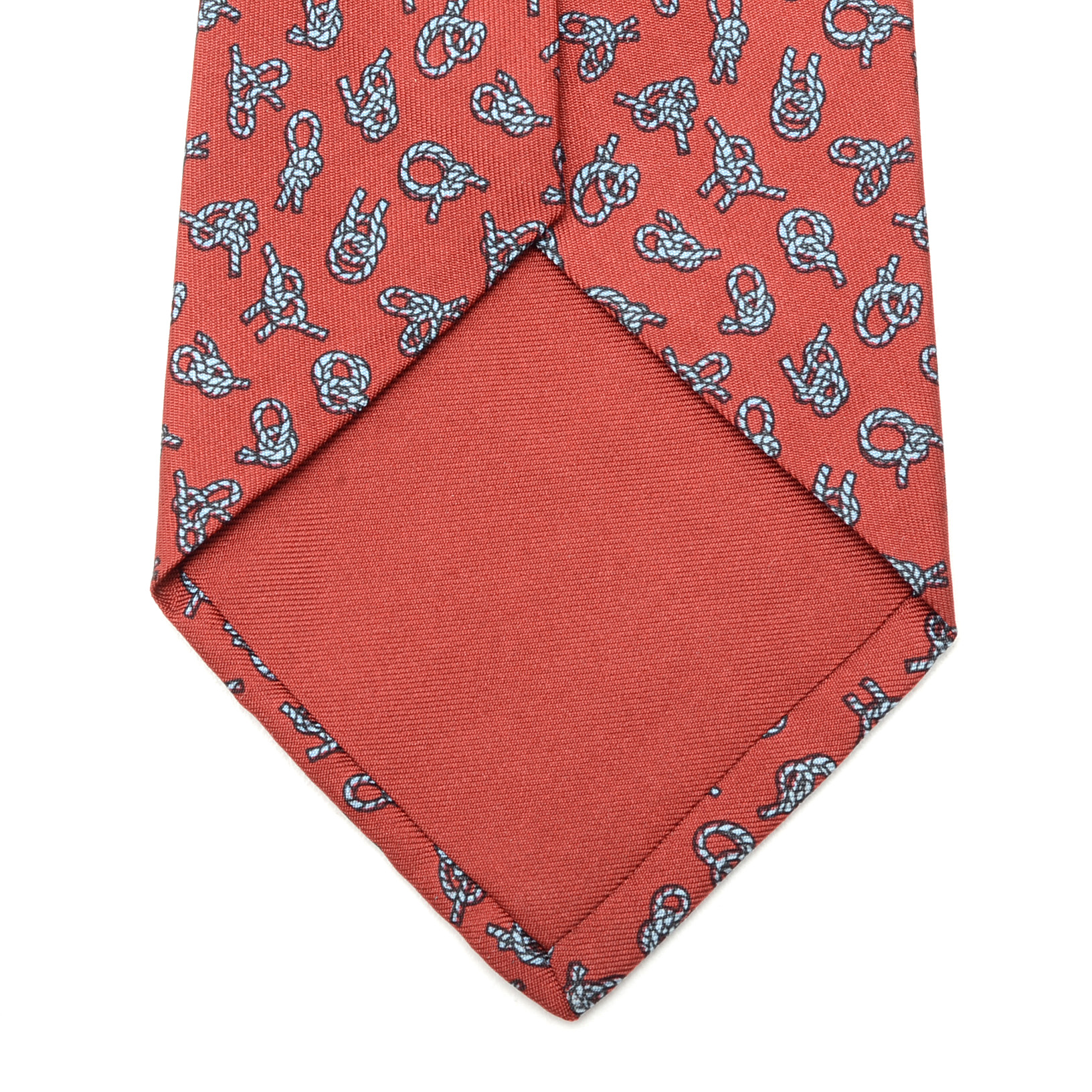 Hermès Silk Necktie in "Knot" Pattern (#771 UA), Made in France