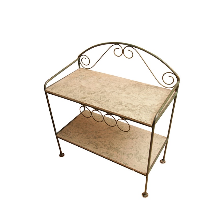 Marble and Metal Wine Rack Storage Shelf by Pier 1 Imports