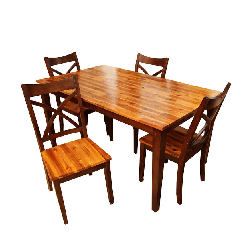 Contemporary Dining Table and Four Chairs