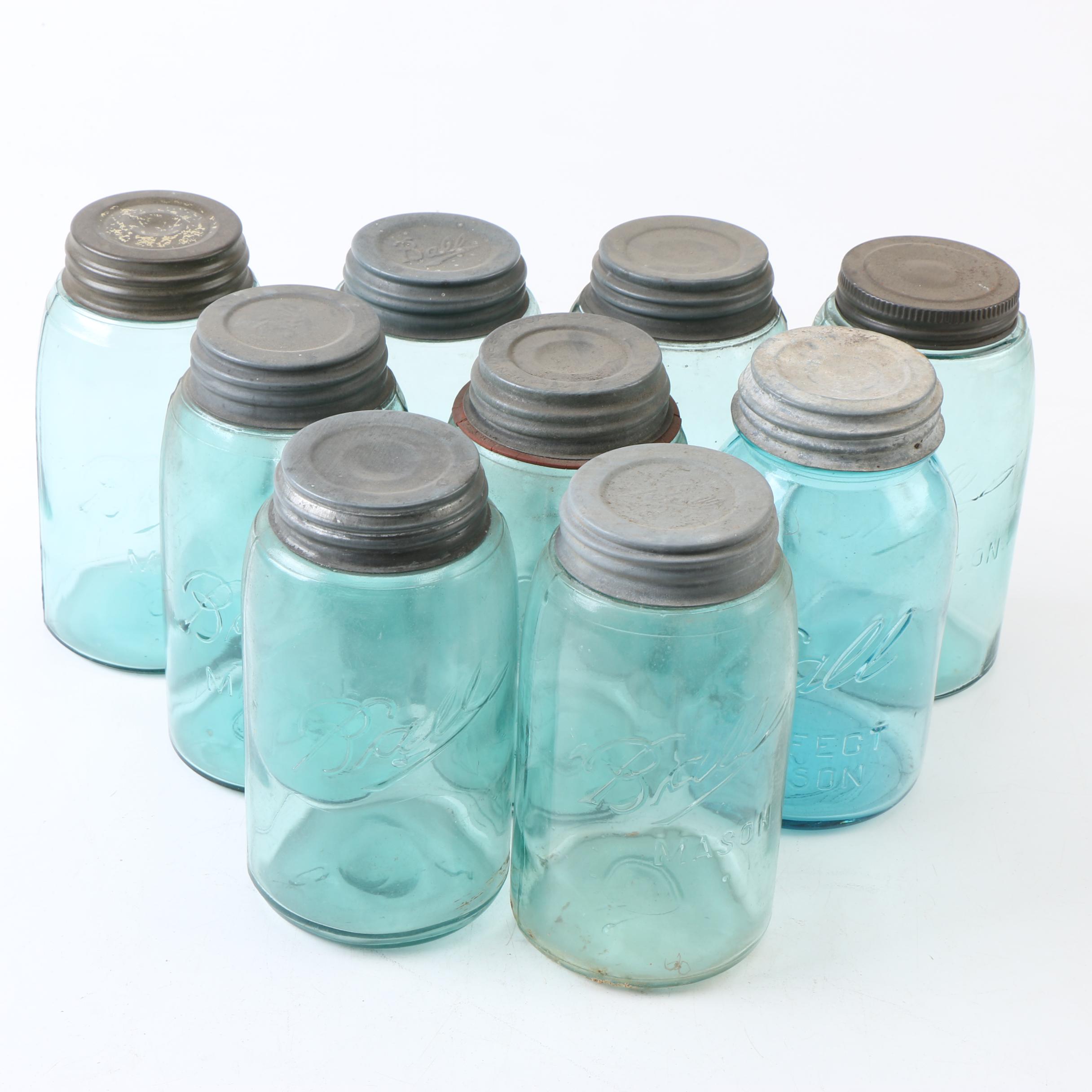 Ball Lidded Mason Jars