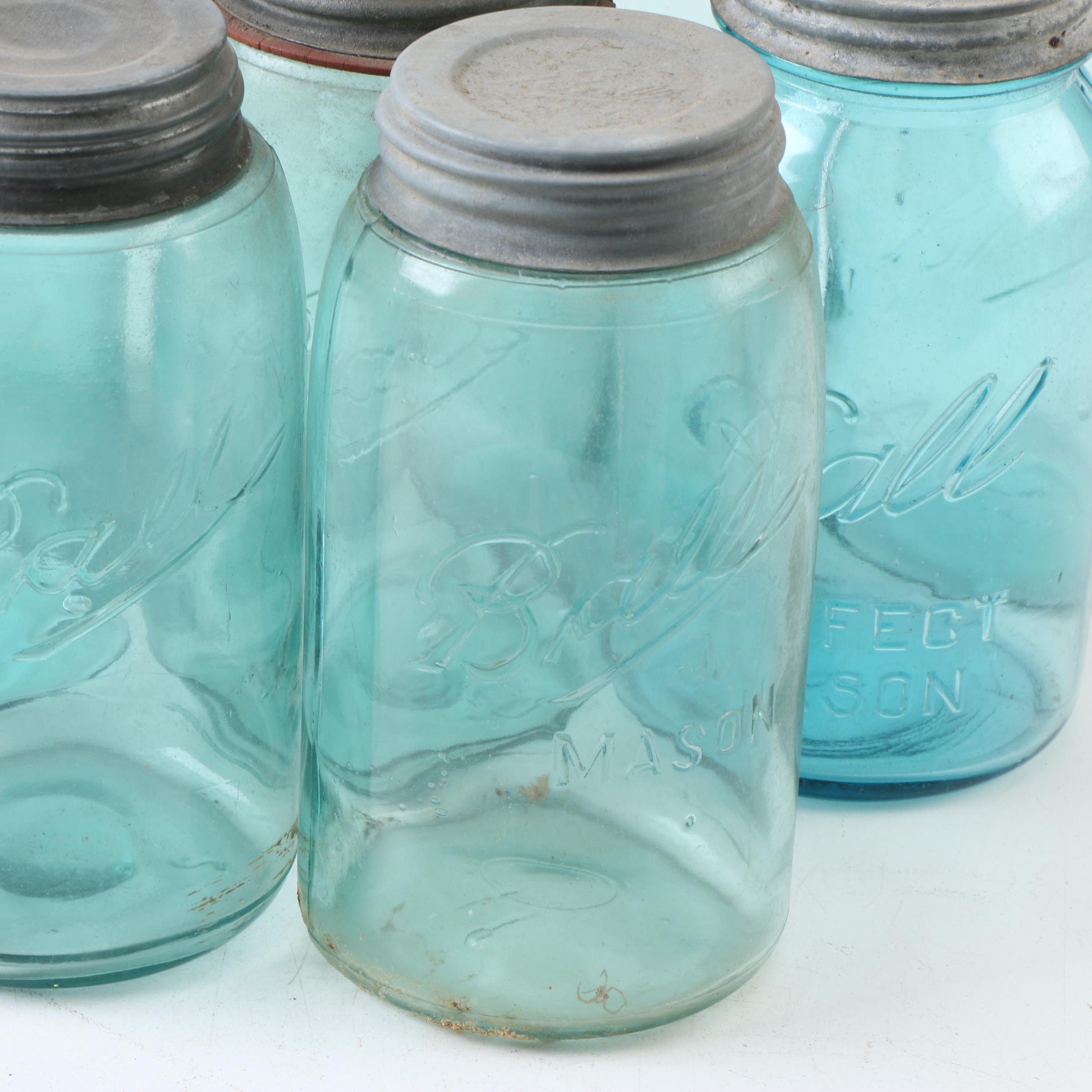 Ball Lidded Mason Jars