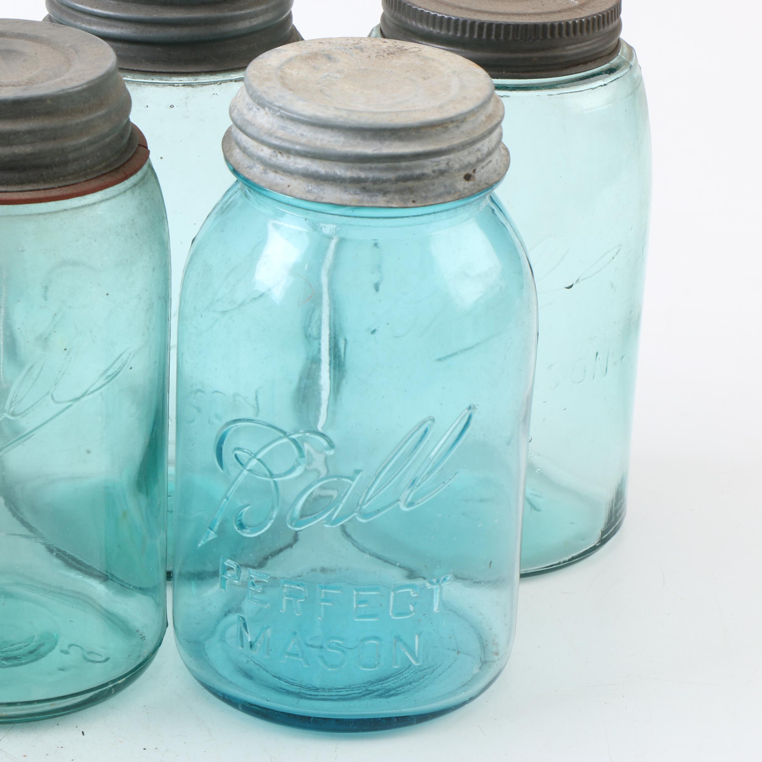 Ball Lidded Mason Jars