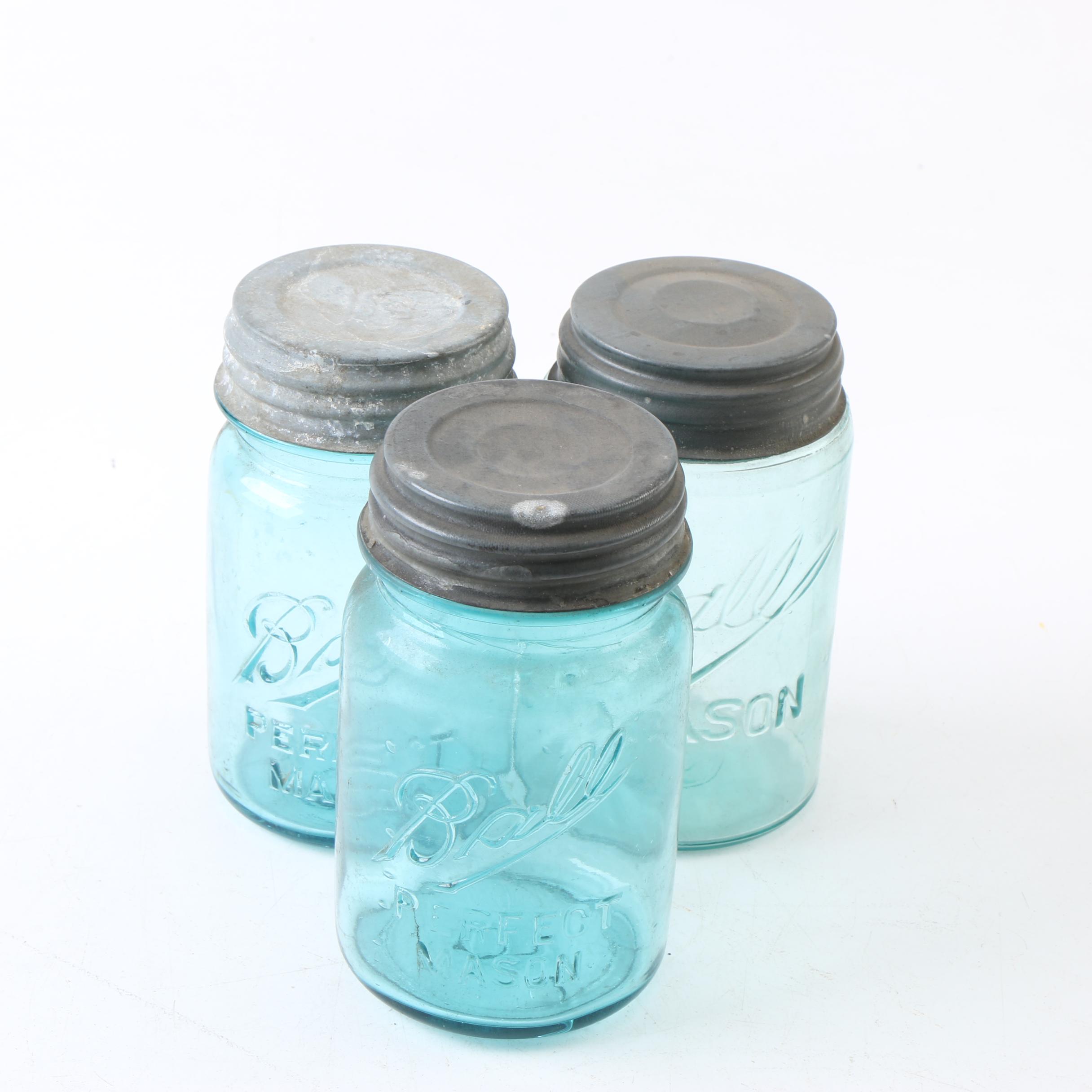 Ball Lidded Mason Jars
