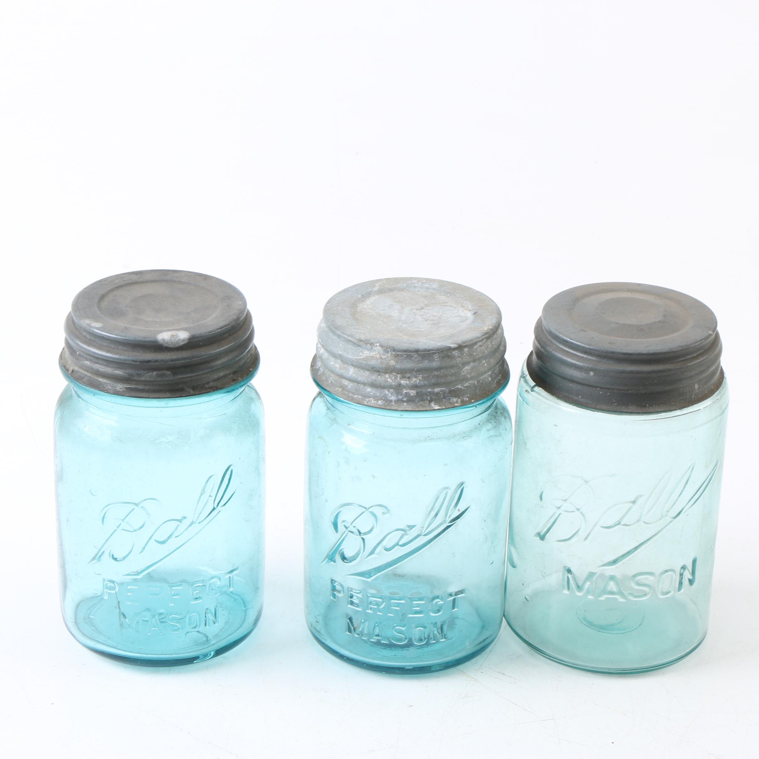 Ball Lidded Mason Jars