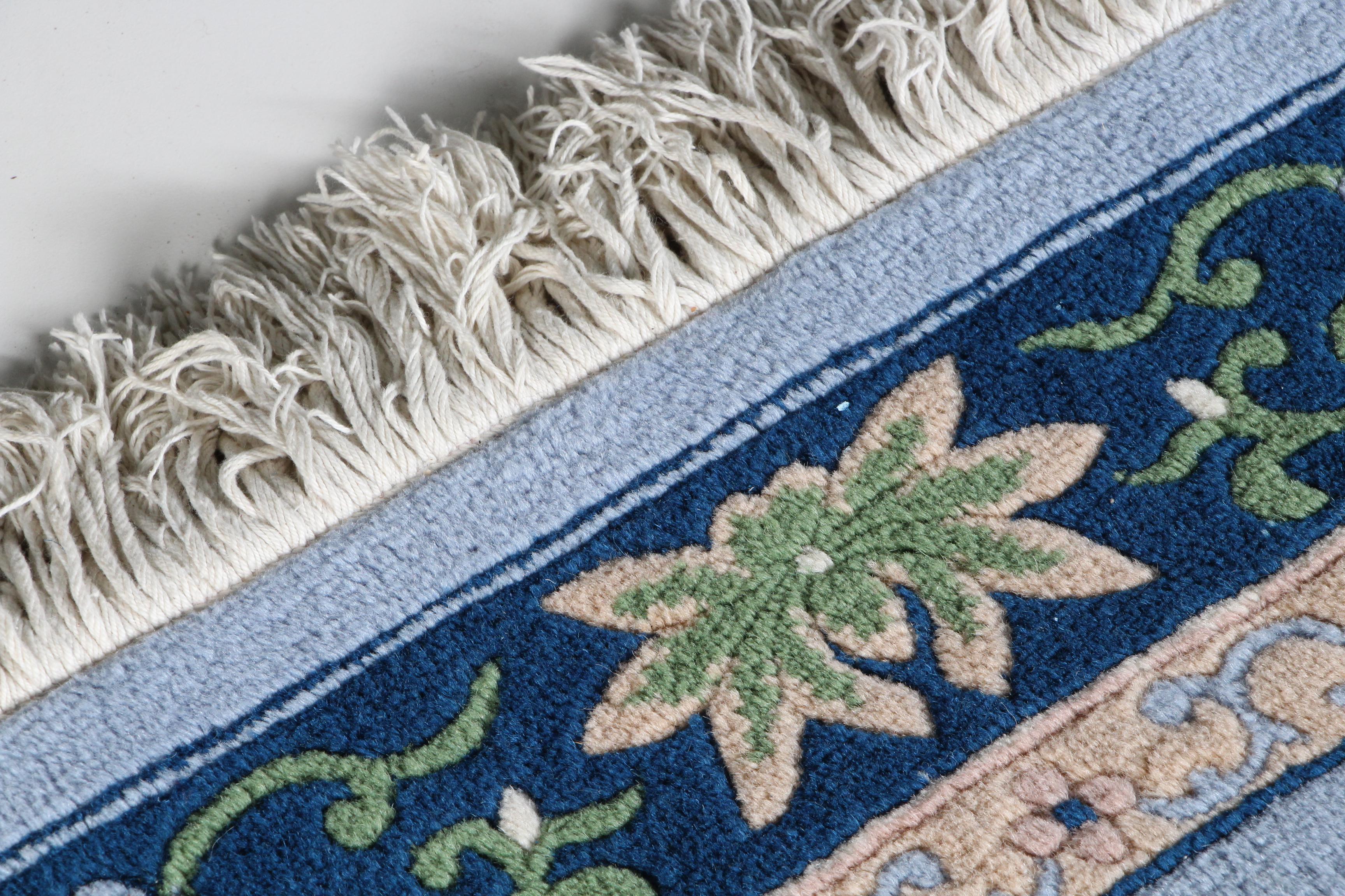 Hand-Knotted Vietnamese Carved Wool Accent Rug by Art Export