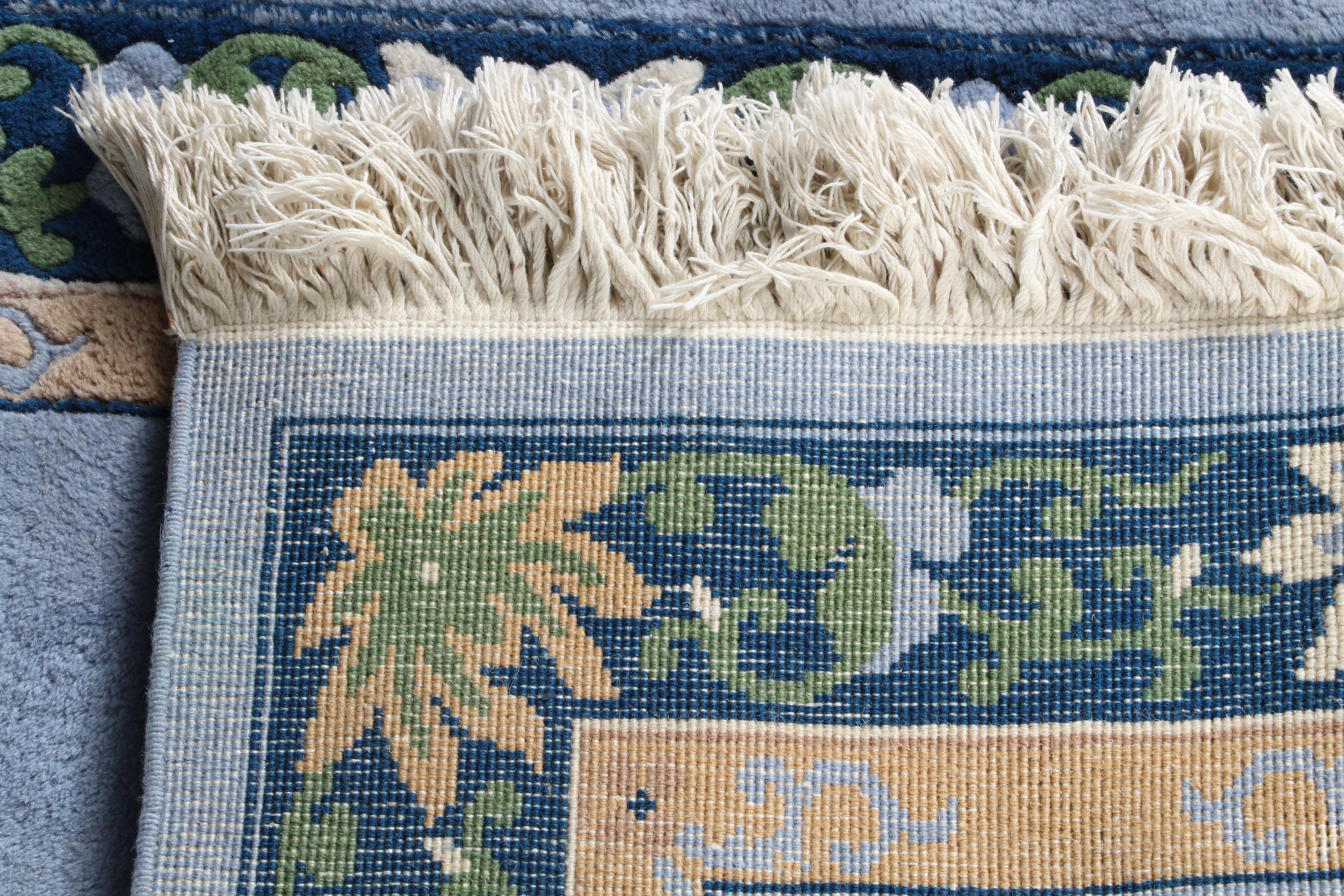 Hand-Knotted Vietnamese Carved Wool Accent Rug by Art Export