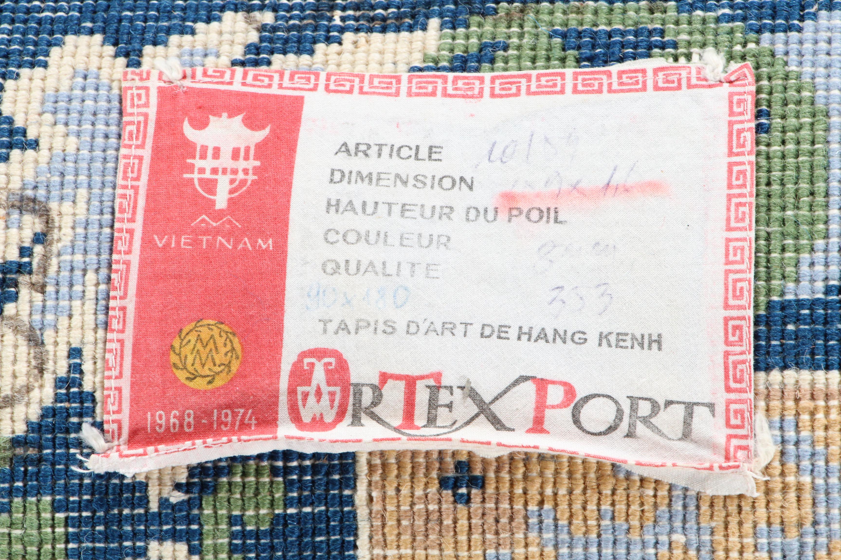 Hand-Knotted Vietnamese Carved Wool Accent Rug by Art Export