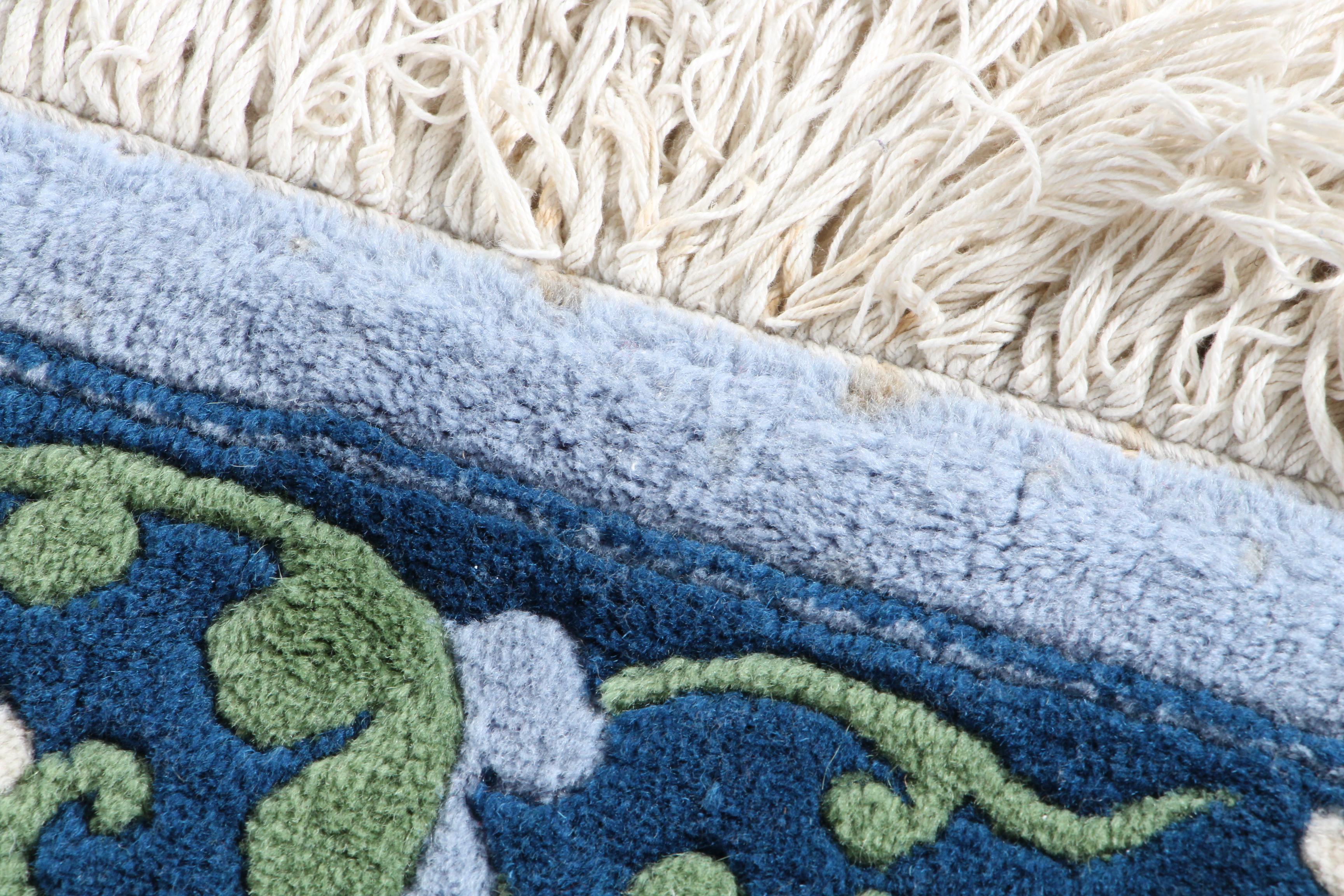 Hand-Knotted Vietnamese Carved Wool Accent Rug by Art Export