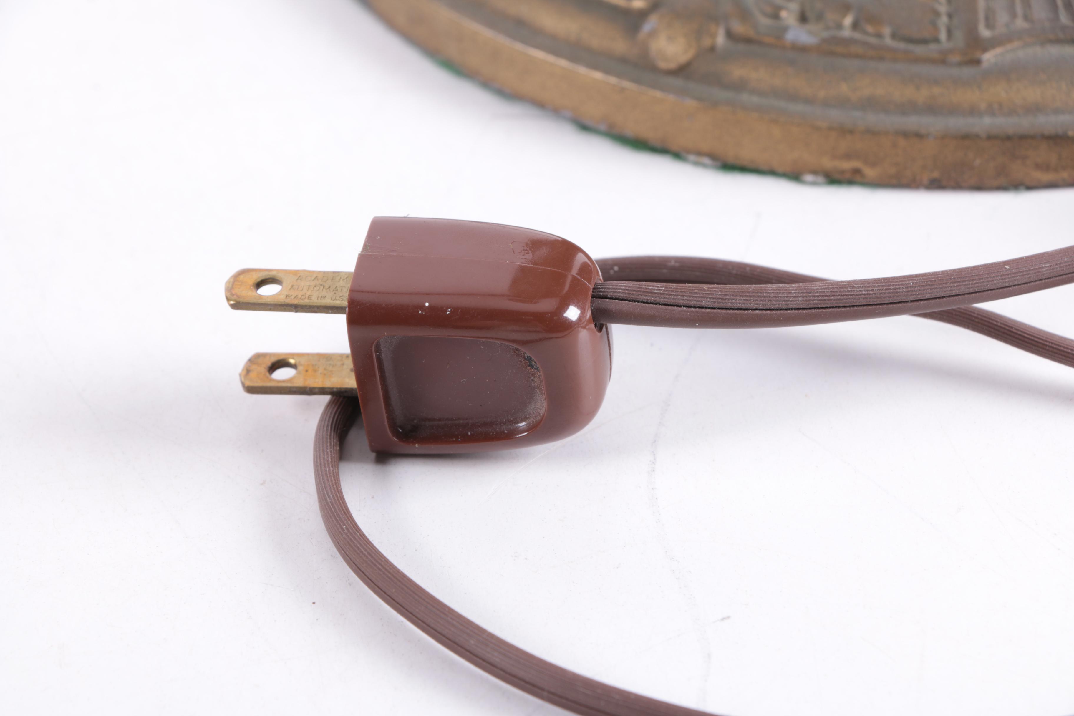 Vintage Tiffany-Style Slag Glass Table Lamp