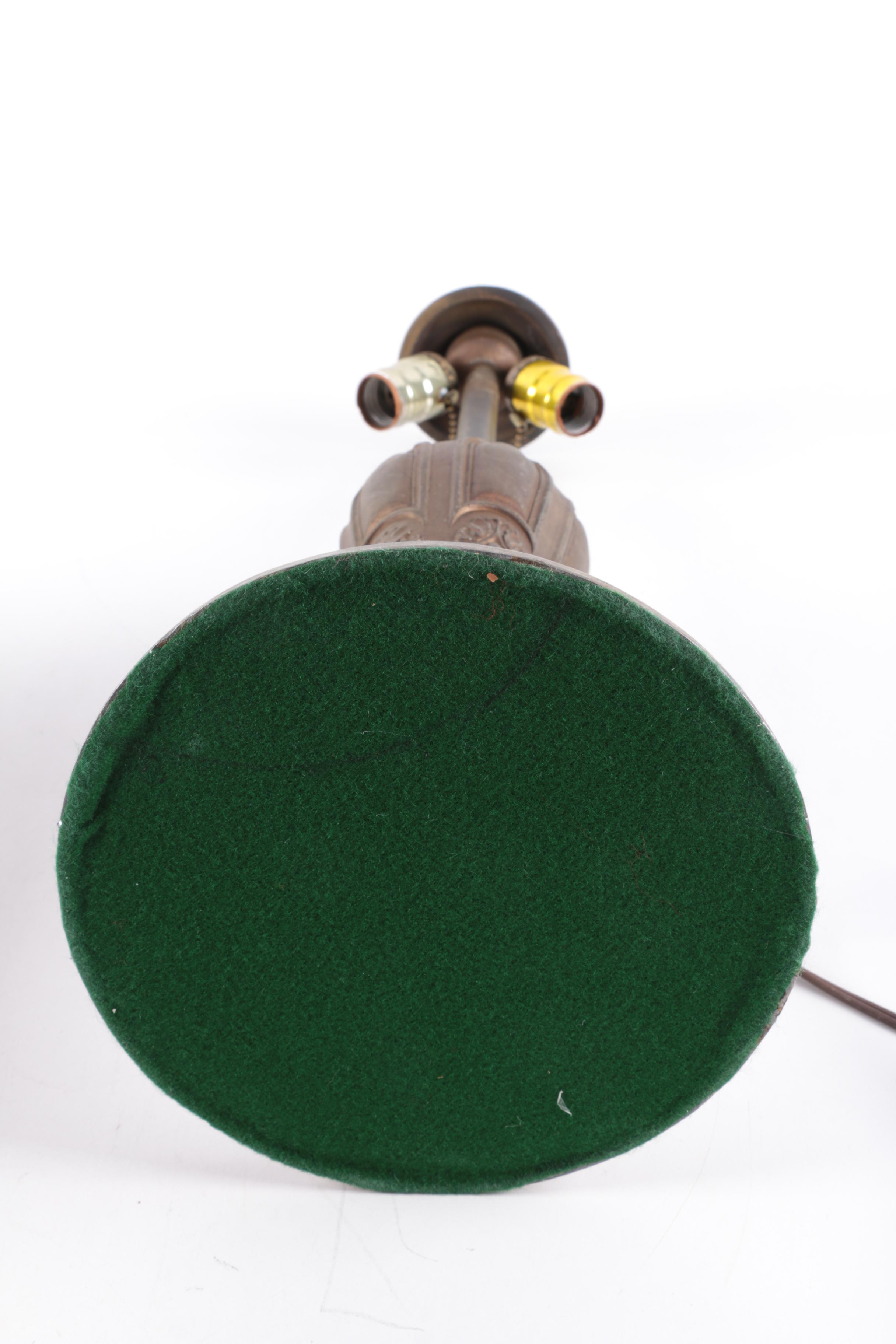 Vintage Tiffany-Style Slag Glass Table Lamp