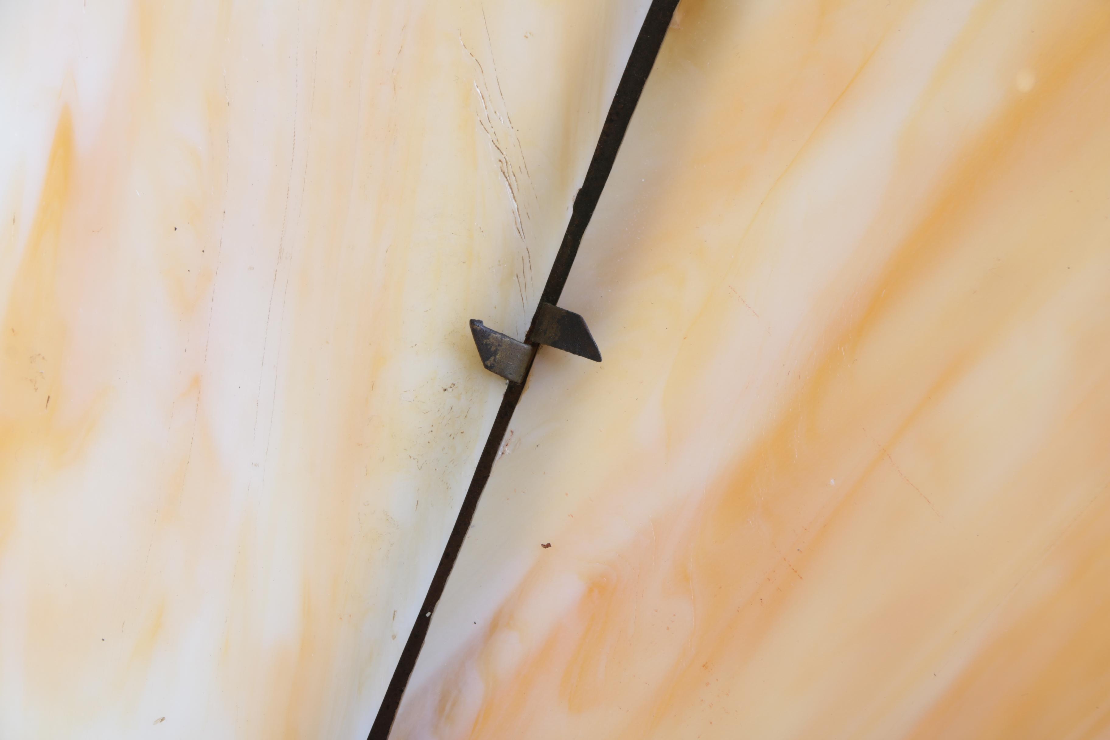 Vintage Tiffany-Style Slag Glass Table Lamp