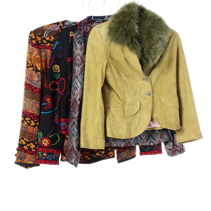 Women's Jackets Including a Fox Fur Collared Guy Fulop Style and Michael Simon