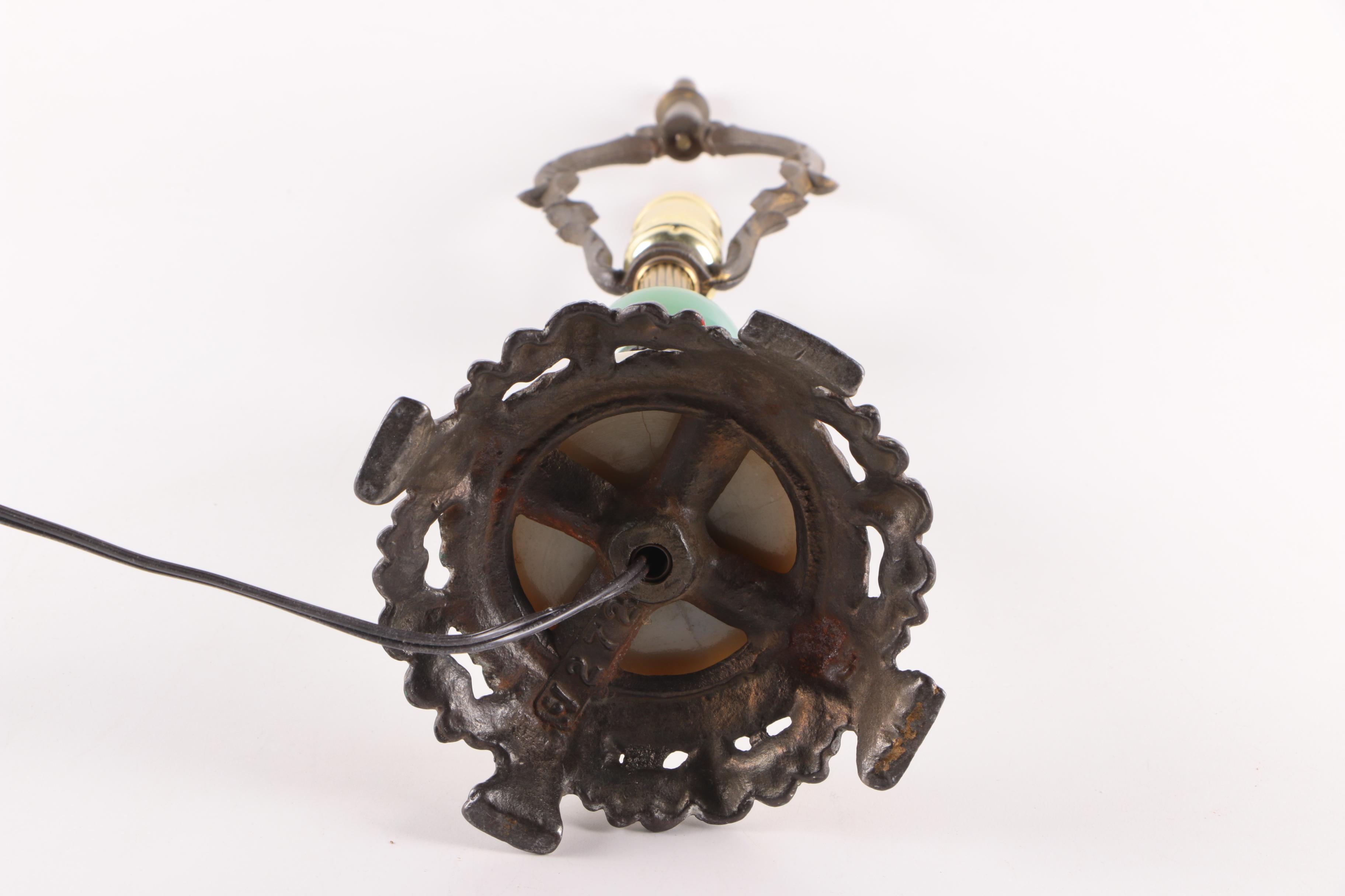 Glass and Metal Table Lamp