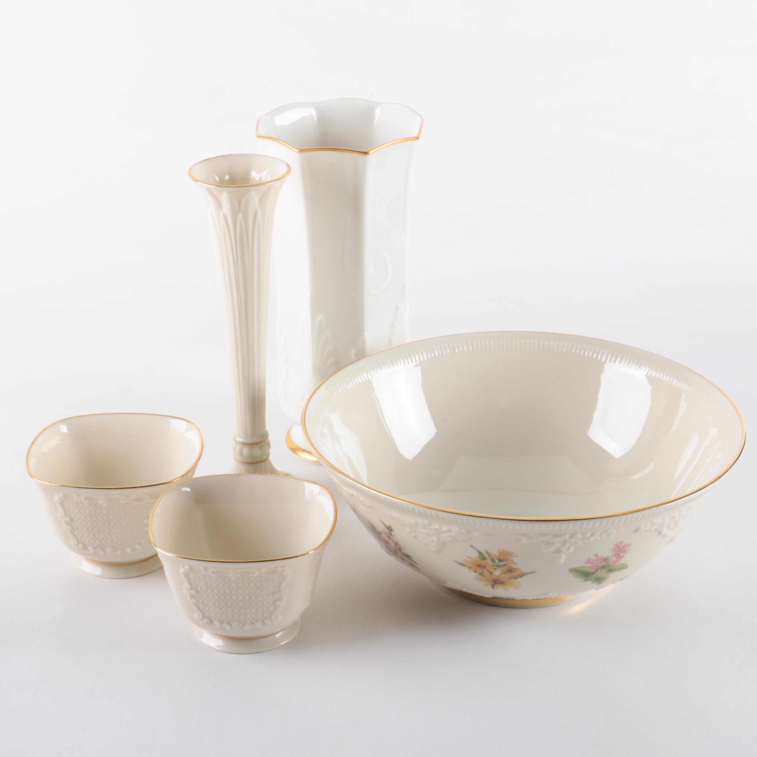 Lenox and Noritake Porcelain Vases and Bowls