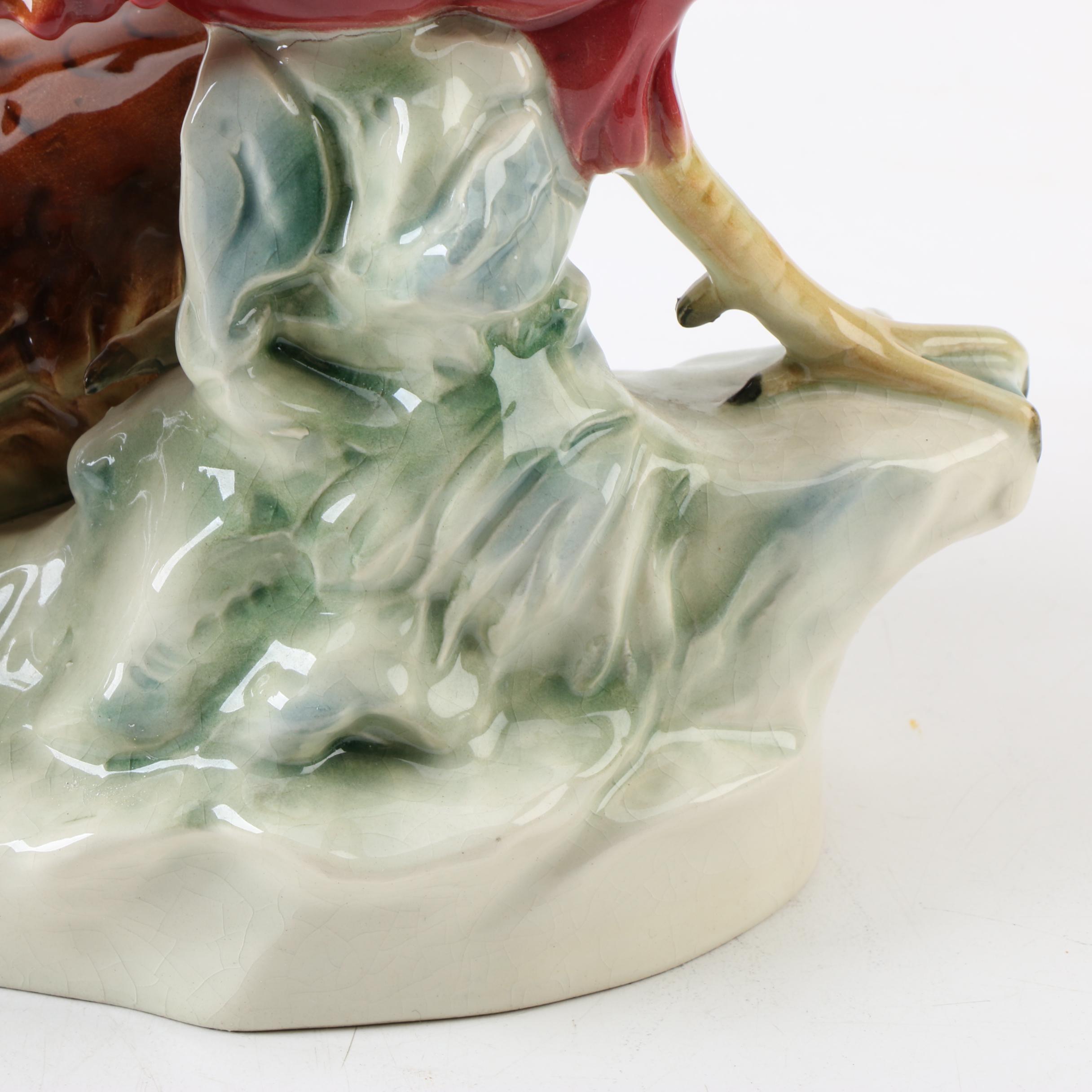 Cortendorf Germany Ceramic Pheasants Figurine