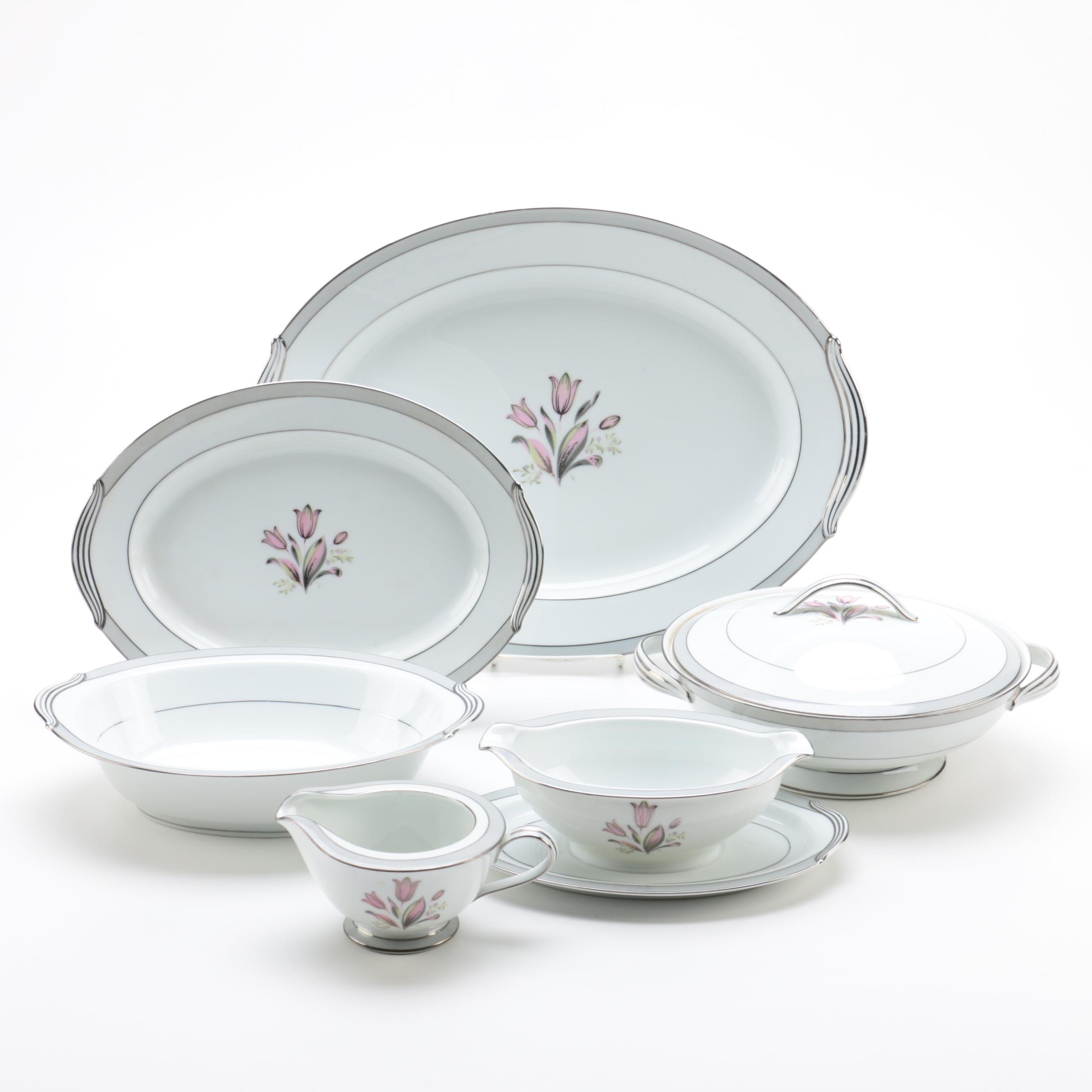 Vintage Noritake "Pink Dawn" Serveware 1953-54